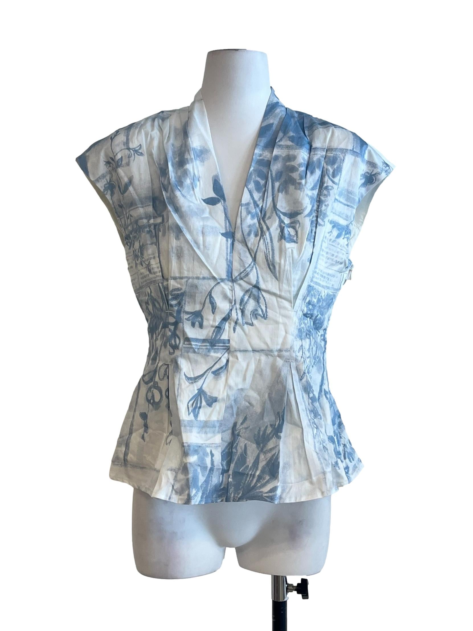 Blue View Pleat-Front Top OSN