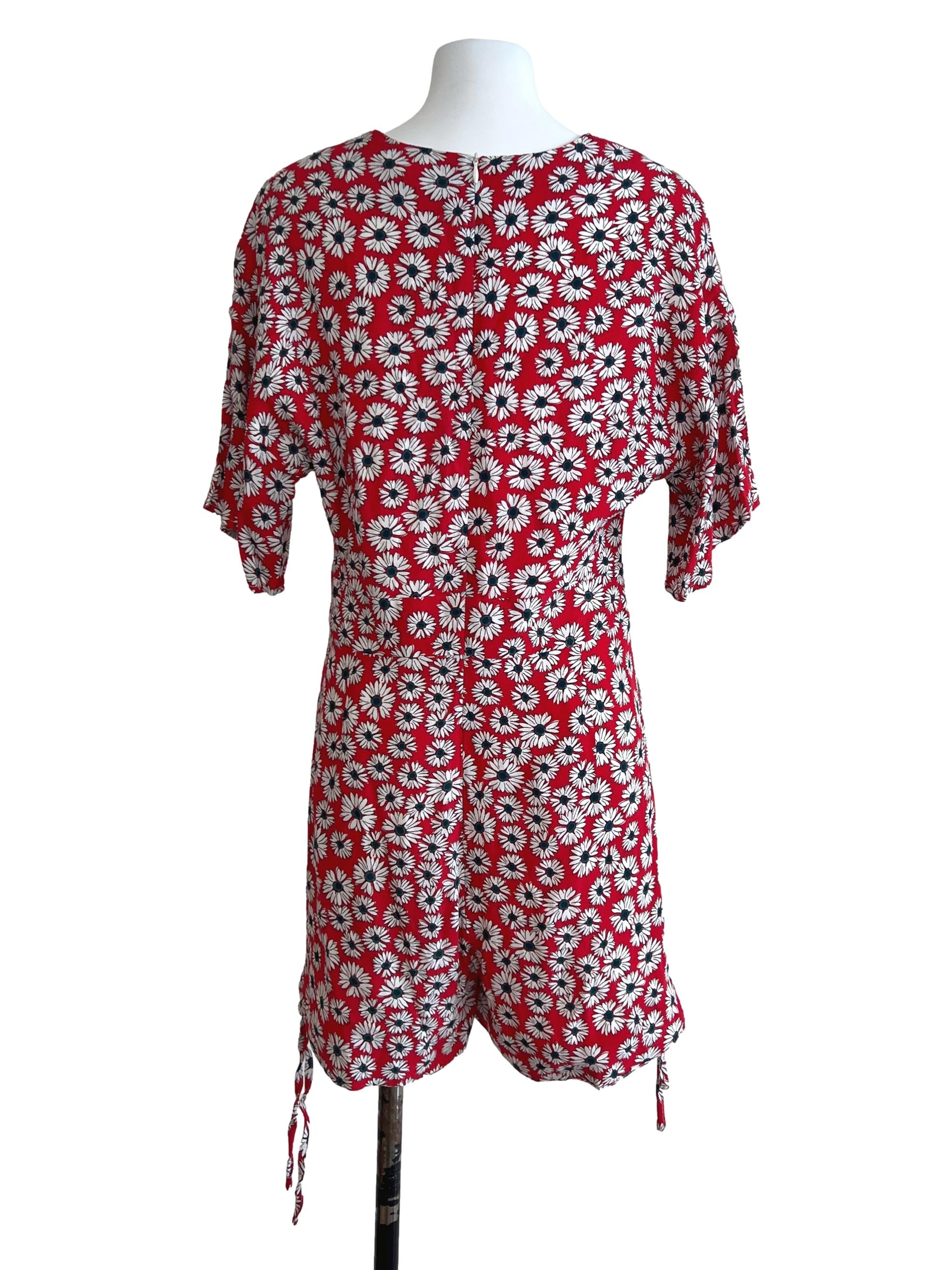 Pomelo Floral Red Rompers | REFASH