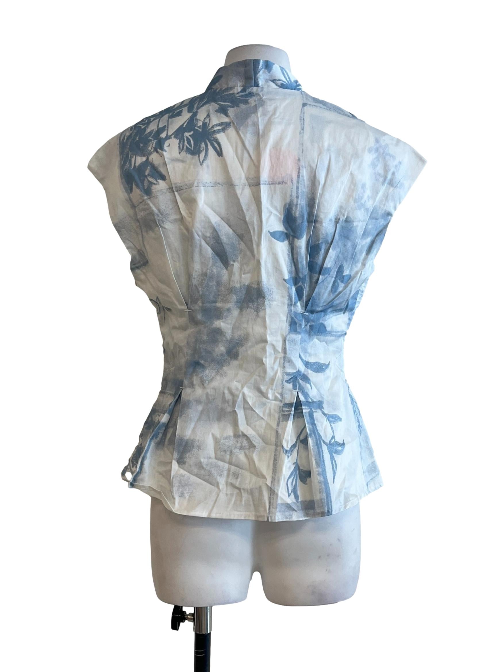 Blue View Pleat-Front Top OSN