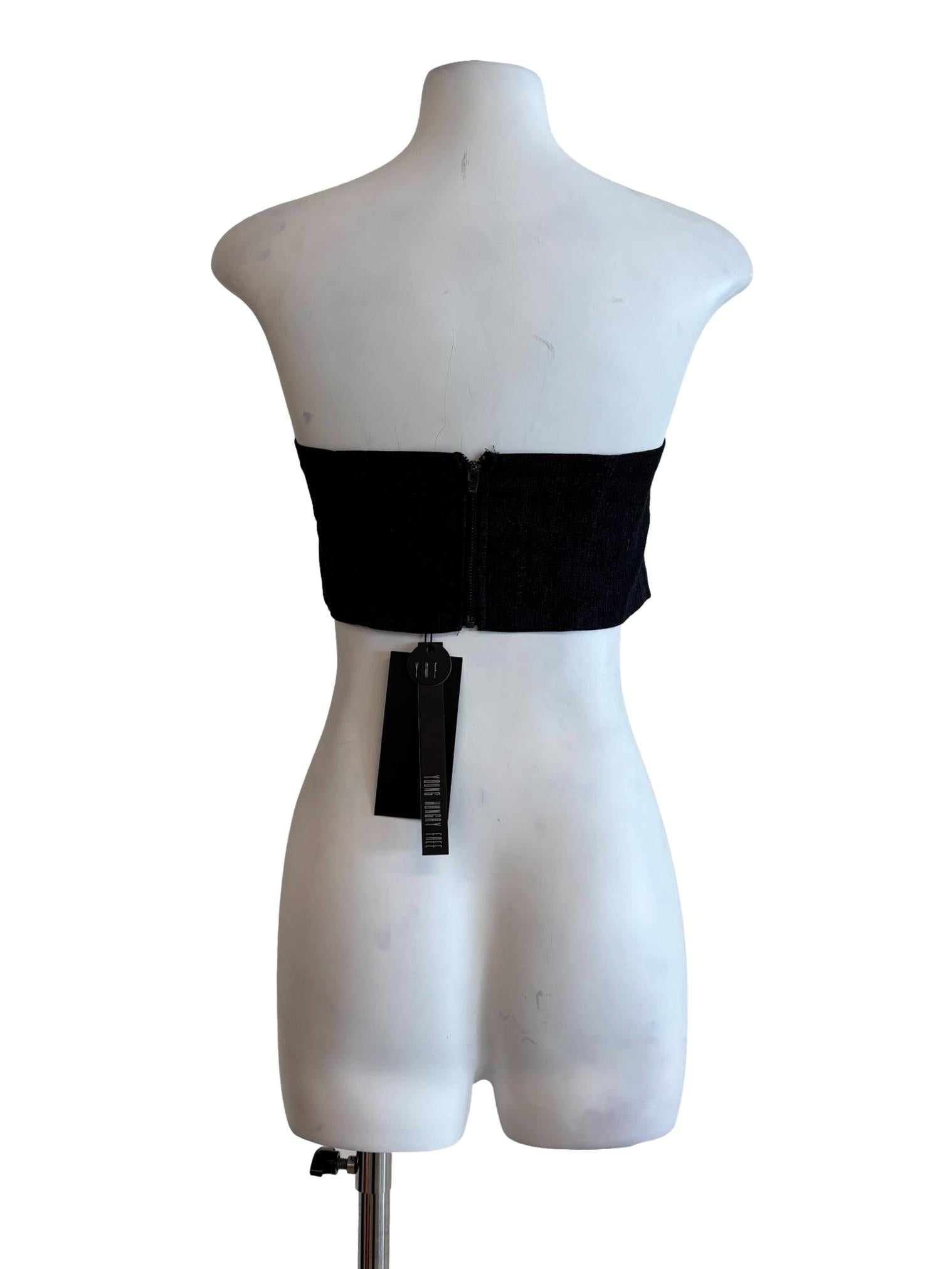 Graphite Black Padded Strapless Top
