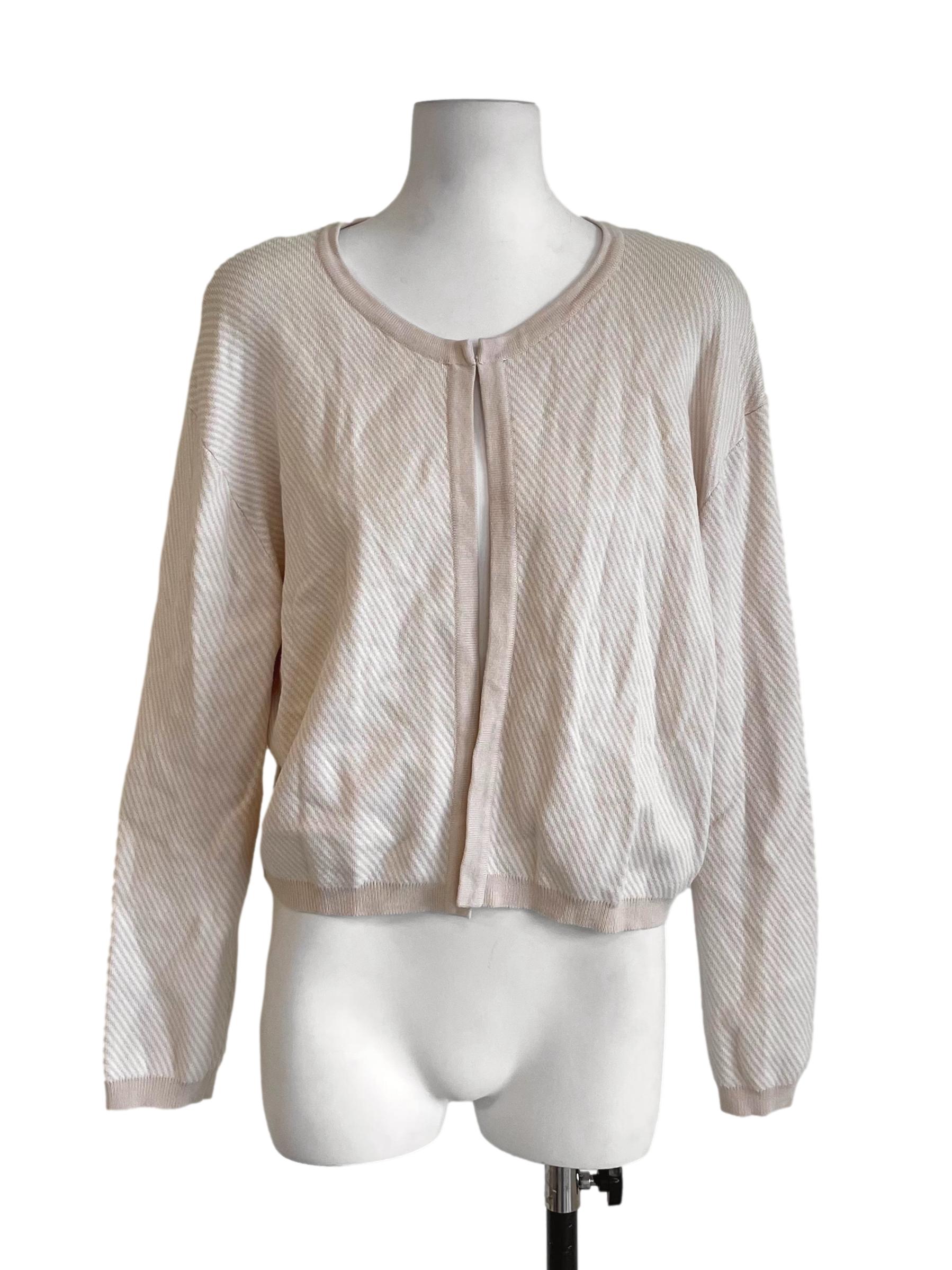 Coconut White Round Neck Cardigan LB