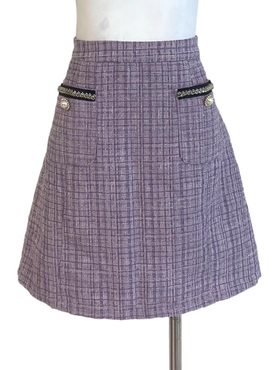 Purple Plaid Skirt