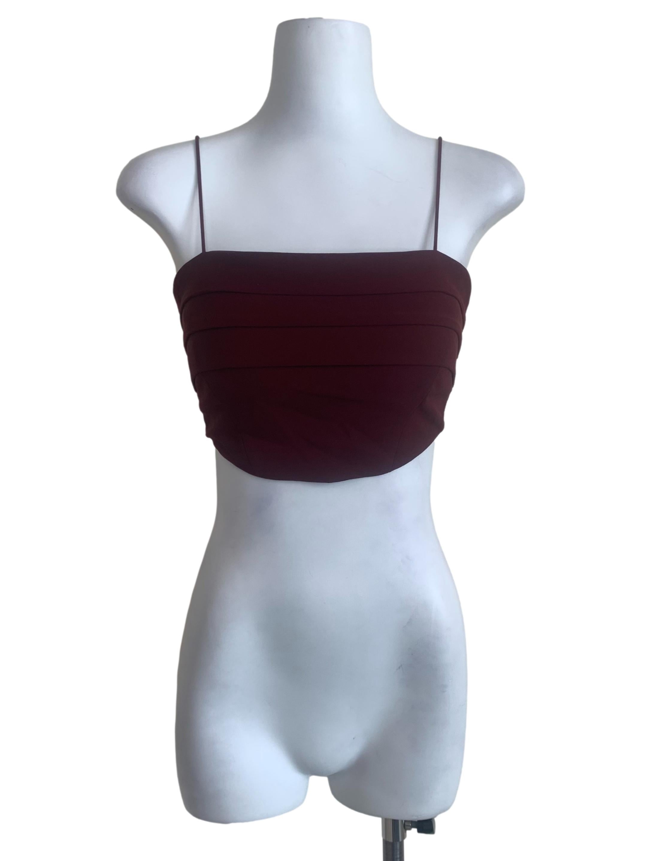 Garnet Red Spaghetti Strap Top