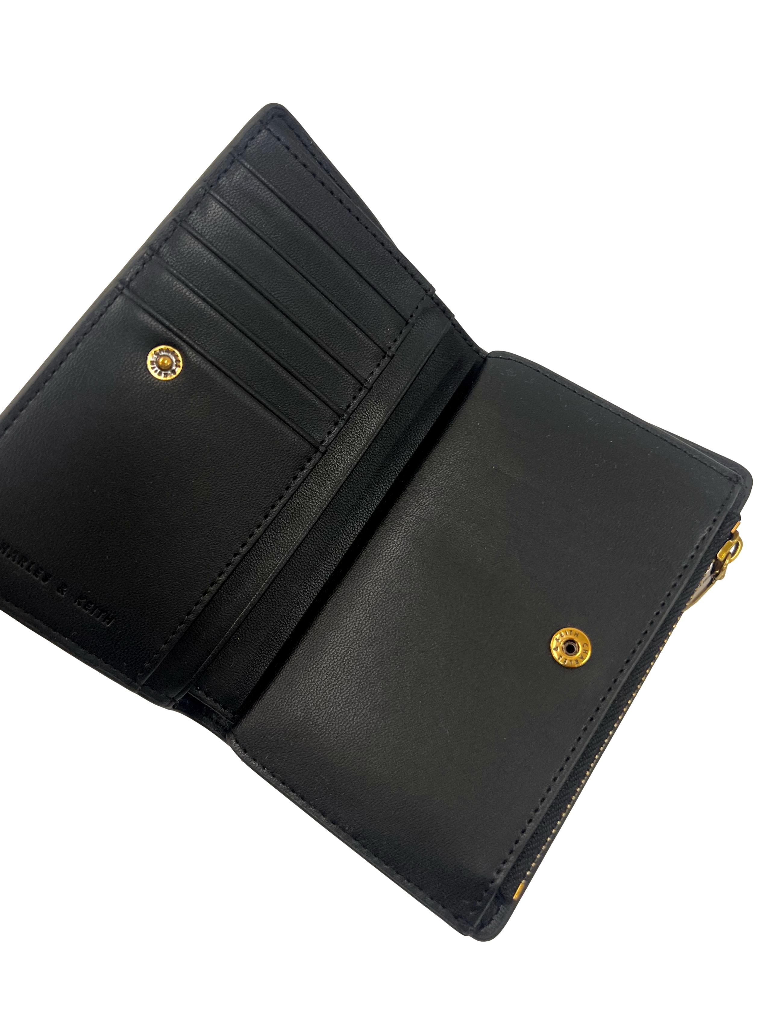Black Cadence Top Zip Wallet