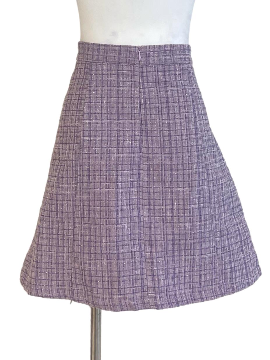 Purple Plaid Skirt