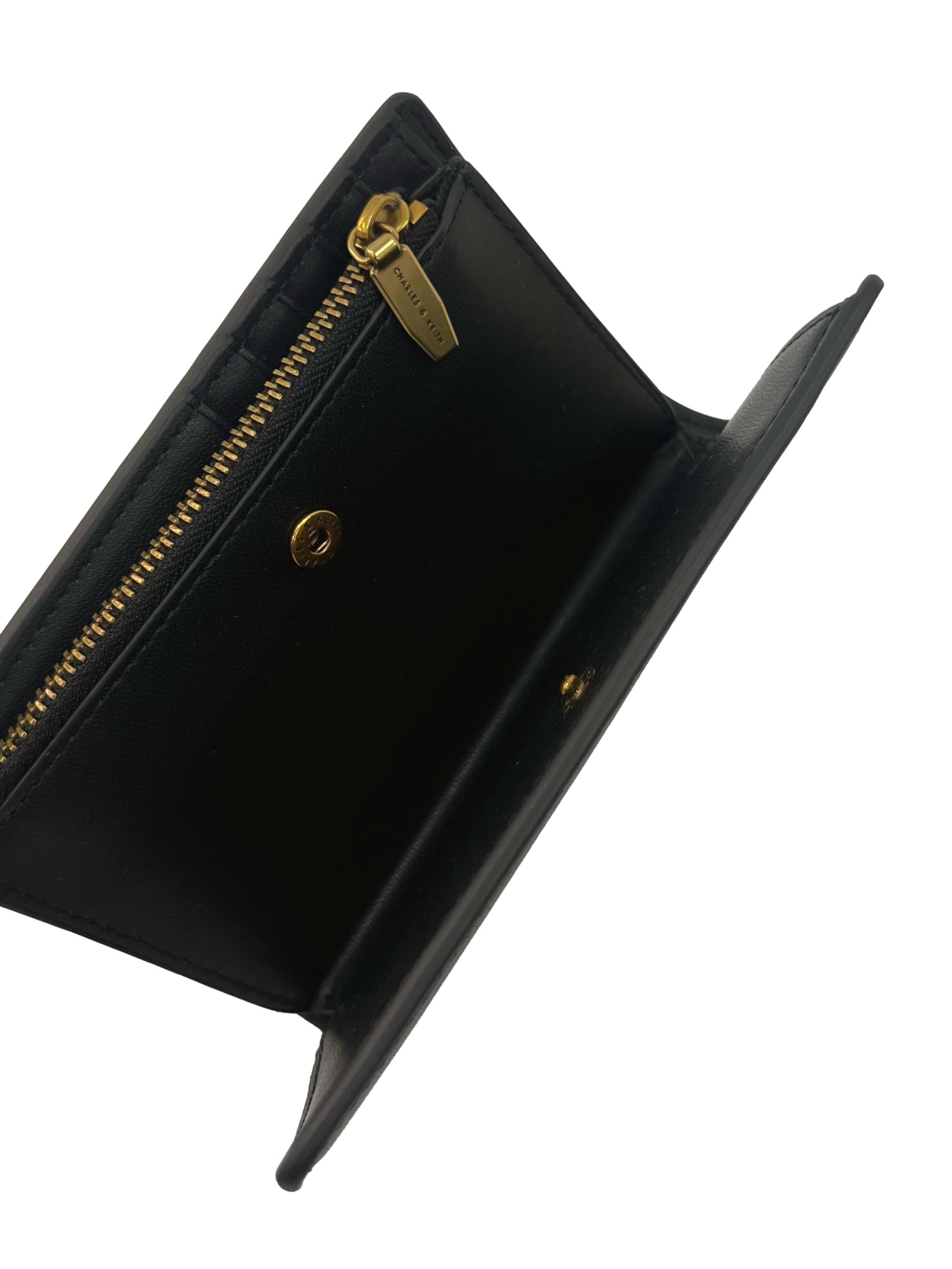 Black Cadence Top Zip Wallet