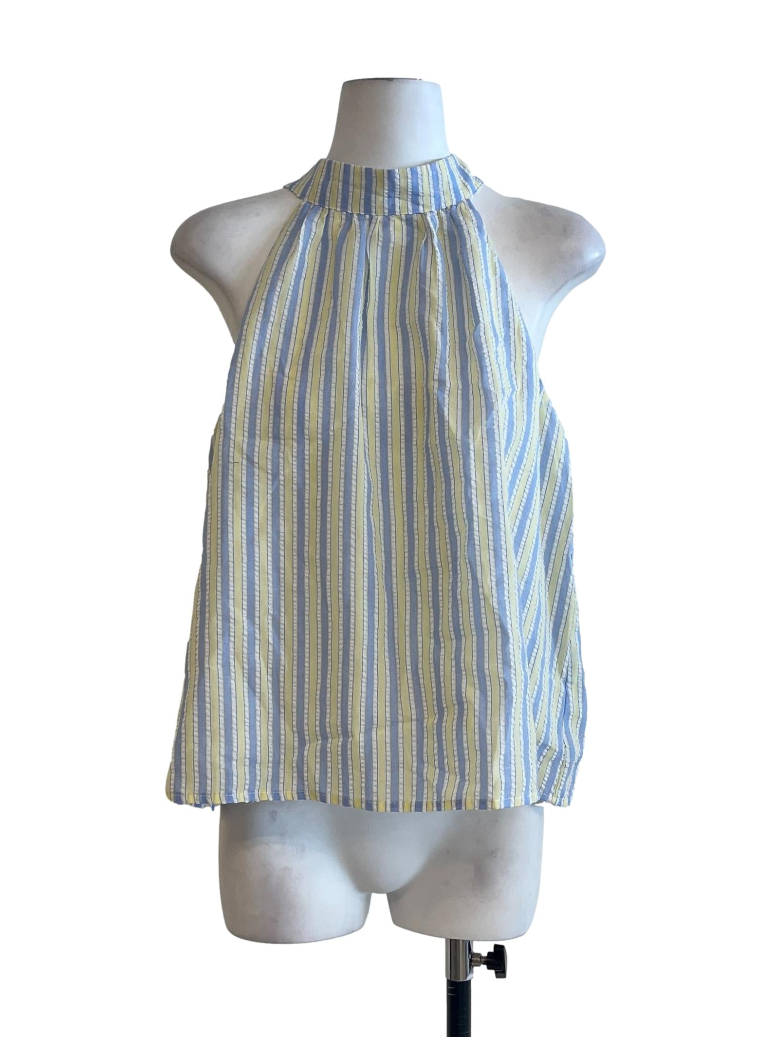 Sapphire Blue Halter Strap Sleeveless Top GA