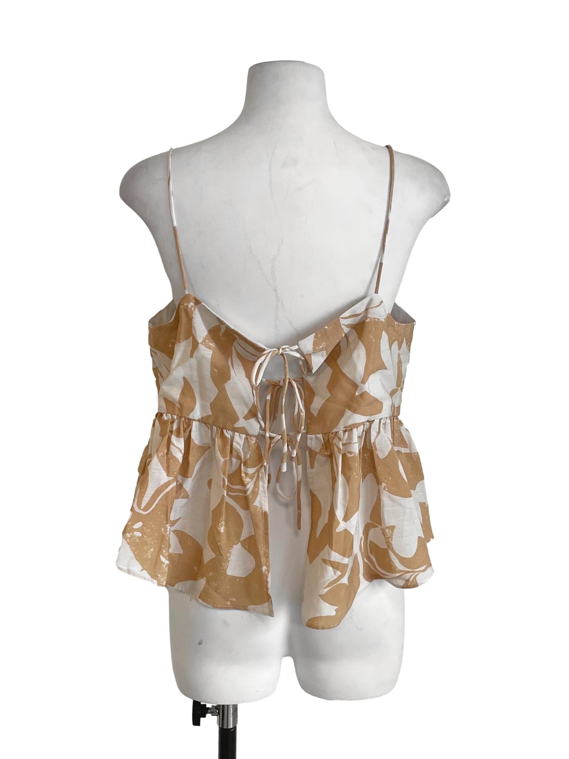 Canary Beige Tiered Babydoll Camisole LB