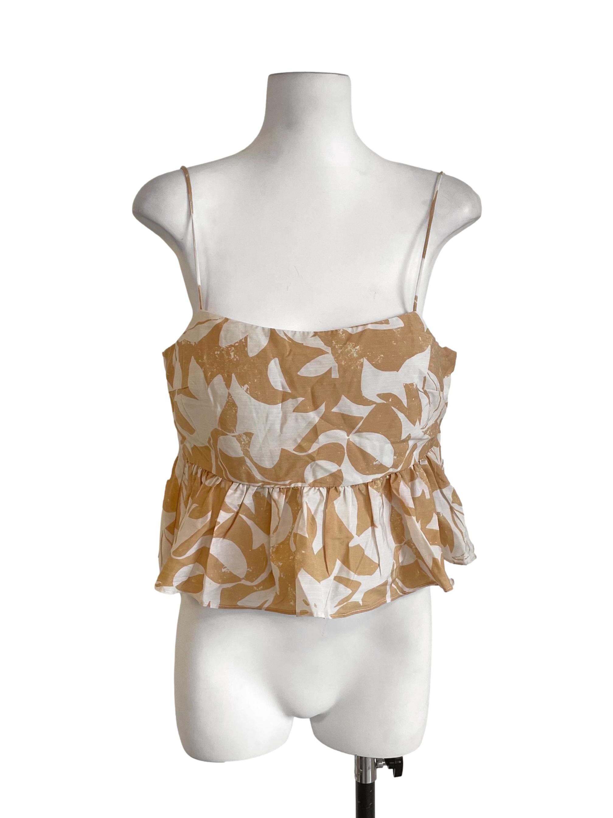 Canary Beige Tiered Babydoll Camisole LB