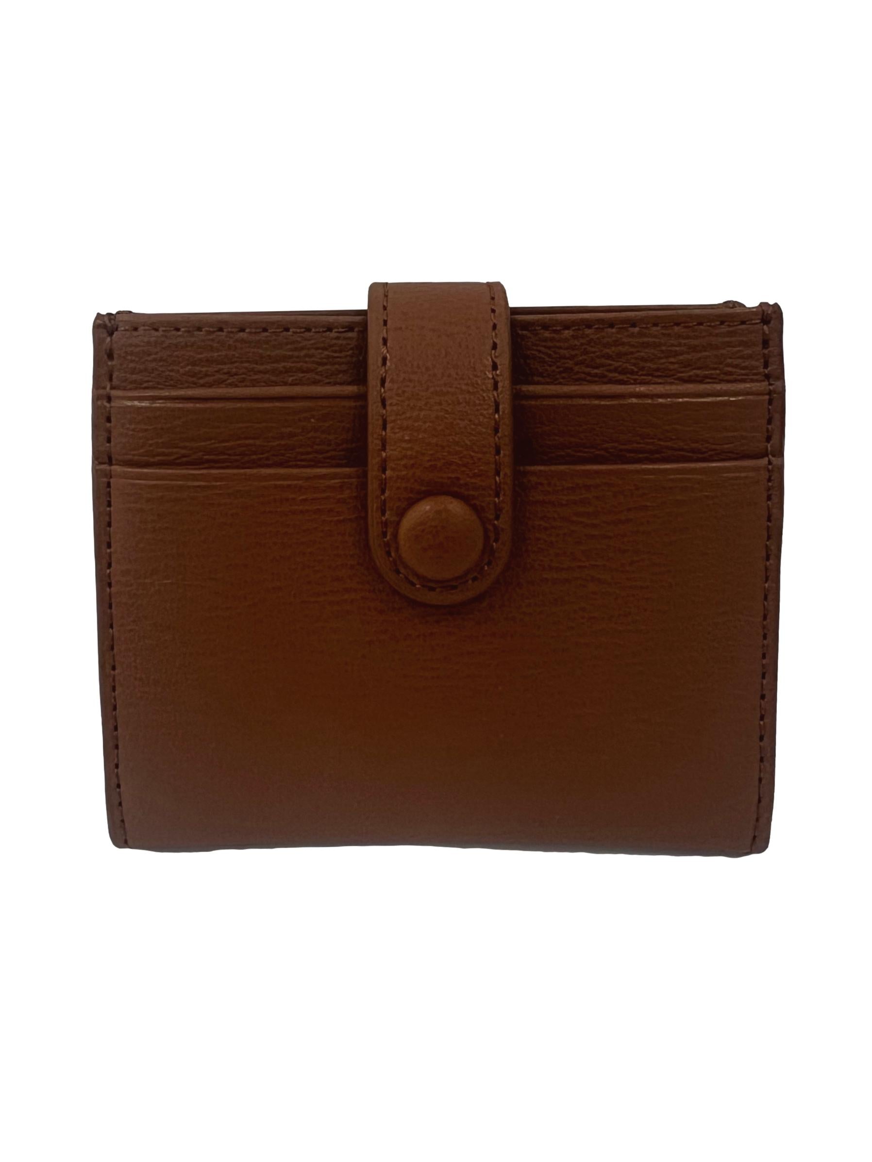 Chocolate Brown Bliss Snap Button Card Holder