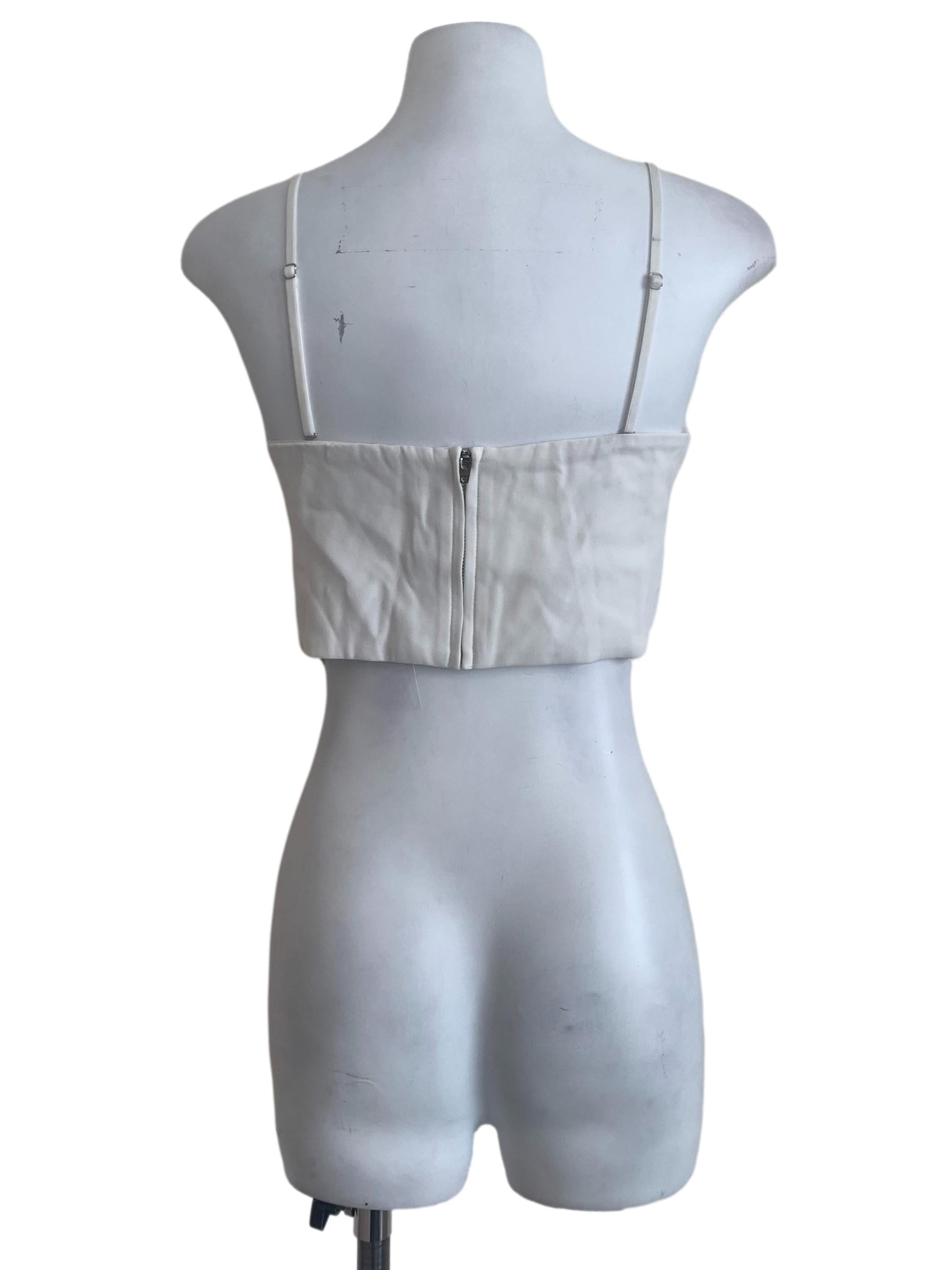 Chiffon White Corset Top