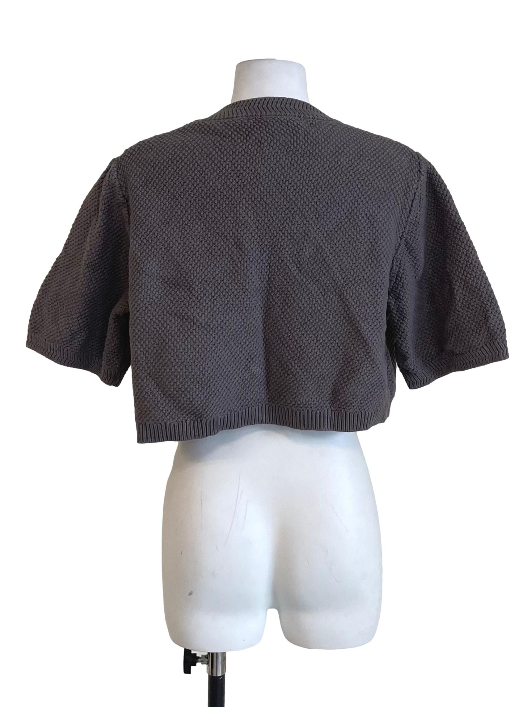 Grey Bust Pocket Knit Top LB