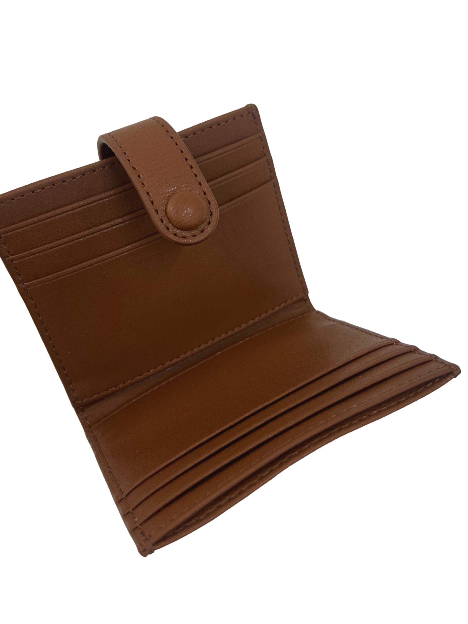 Chocolate Brown Bliss Snap Button Card Holder