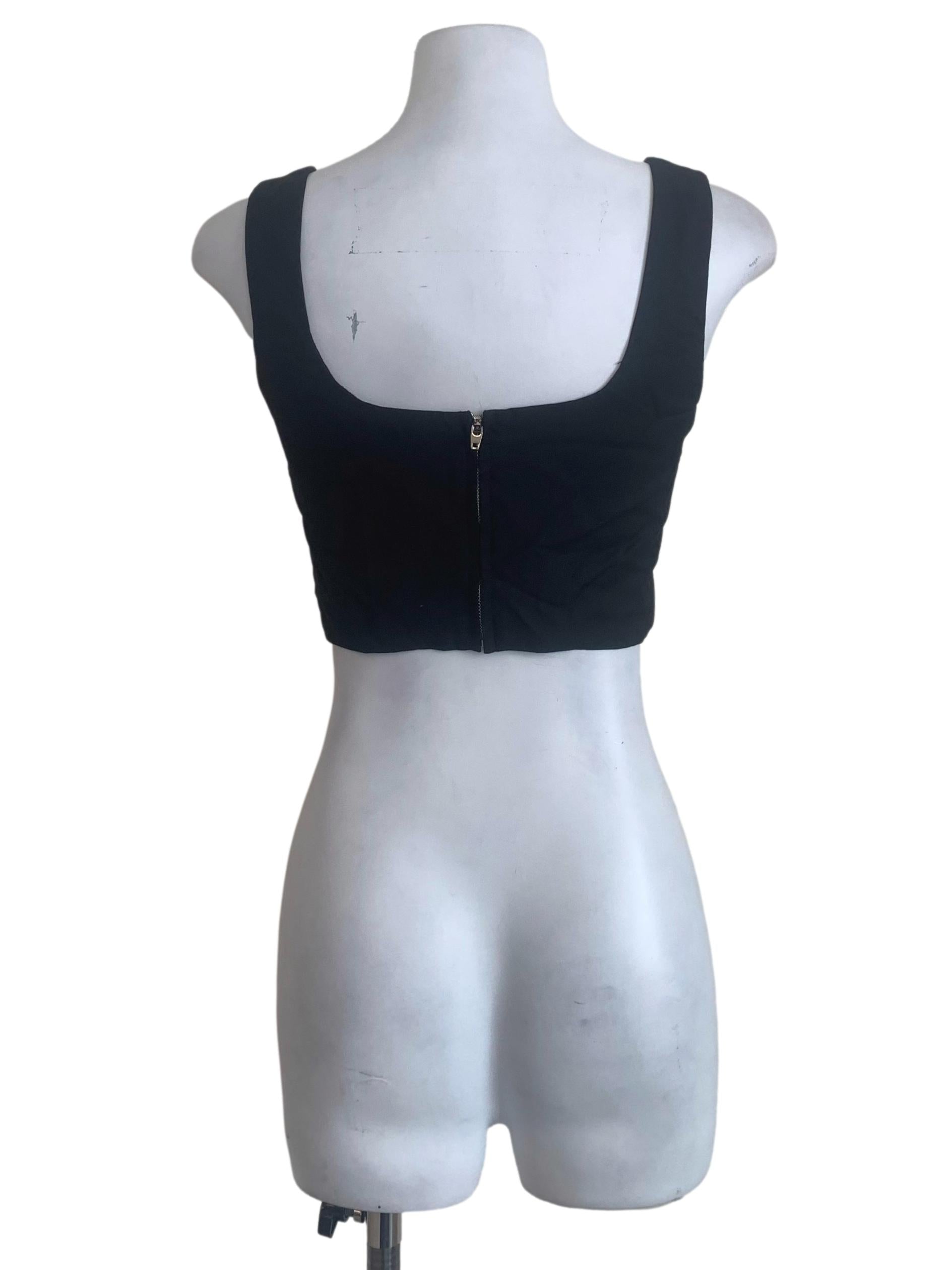 Raven Black Square Neck Top