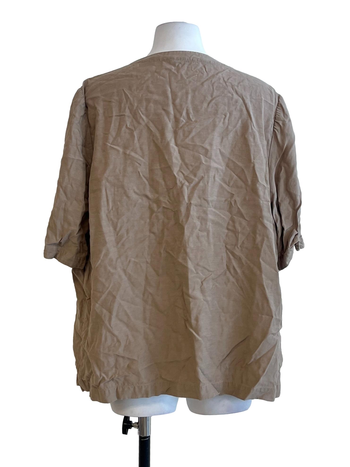 Brown Linen Overshirt OSN
