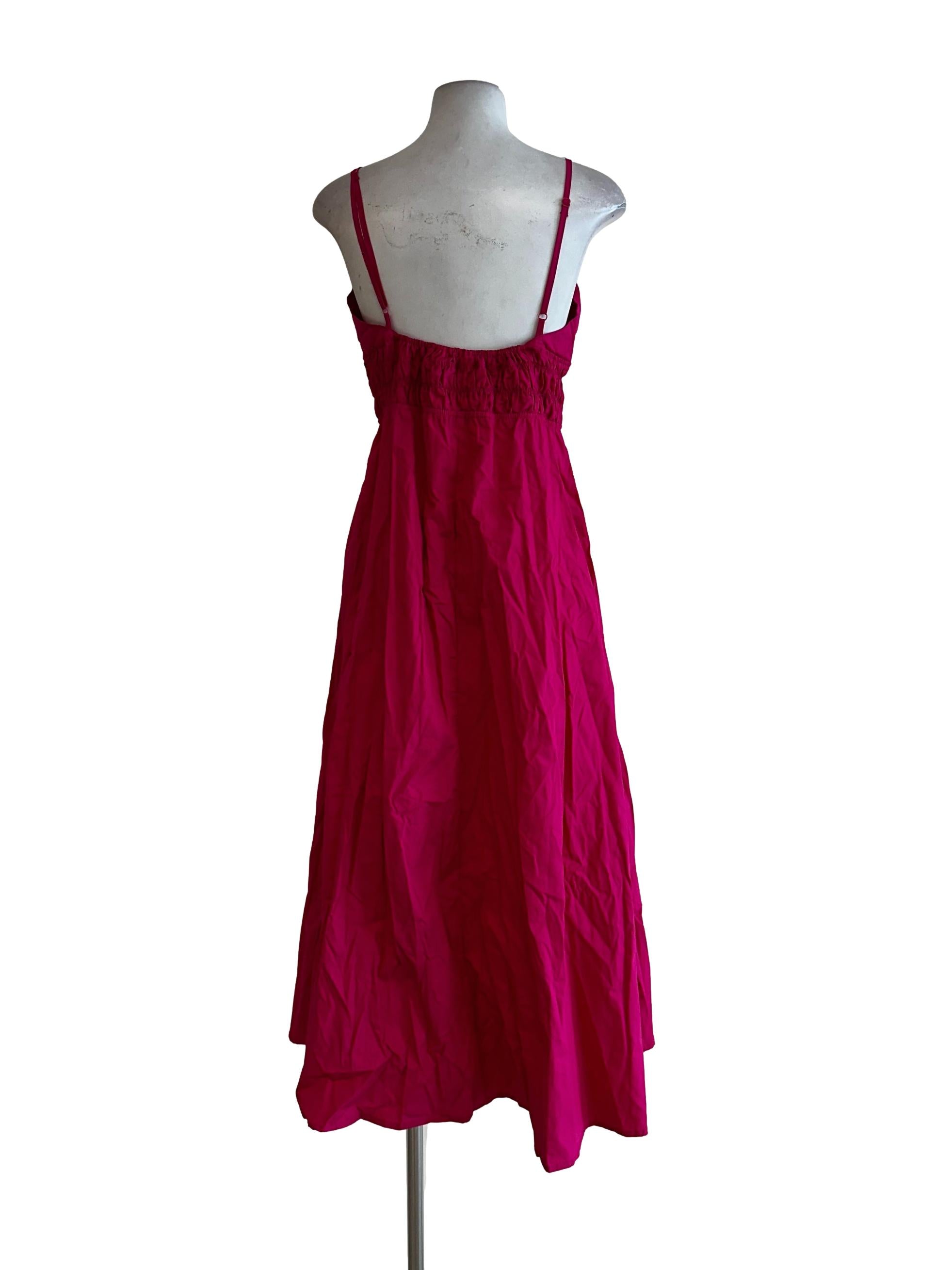 Hot Pink Sleeveless Maxi Dress