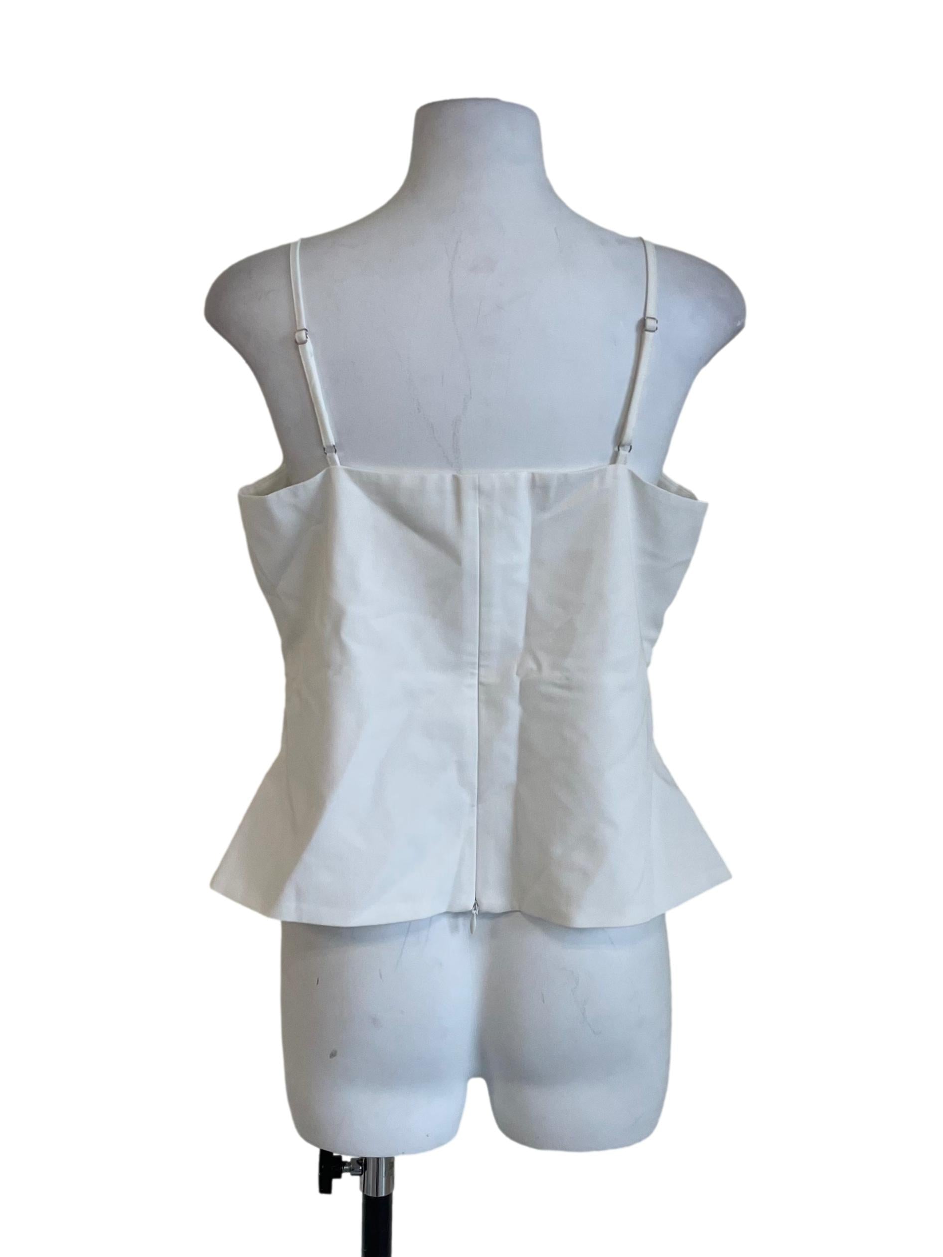 White Buttons Slim Cami Top