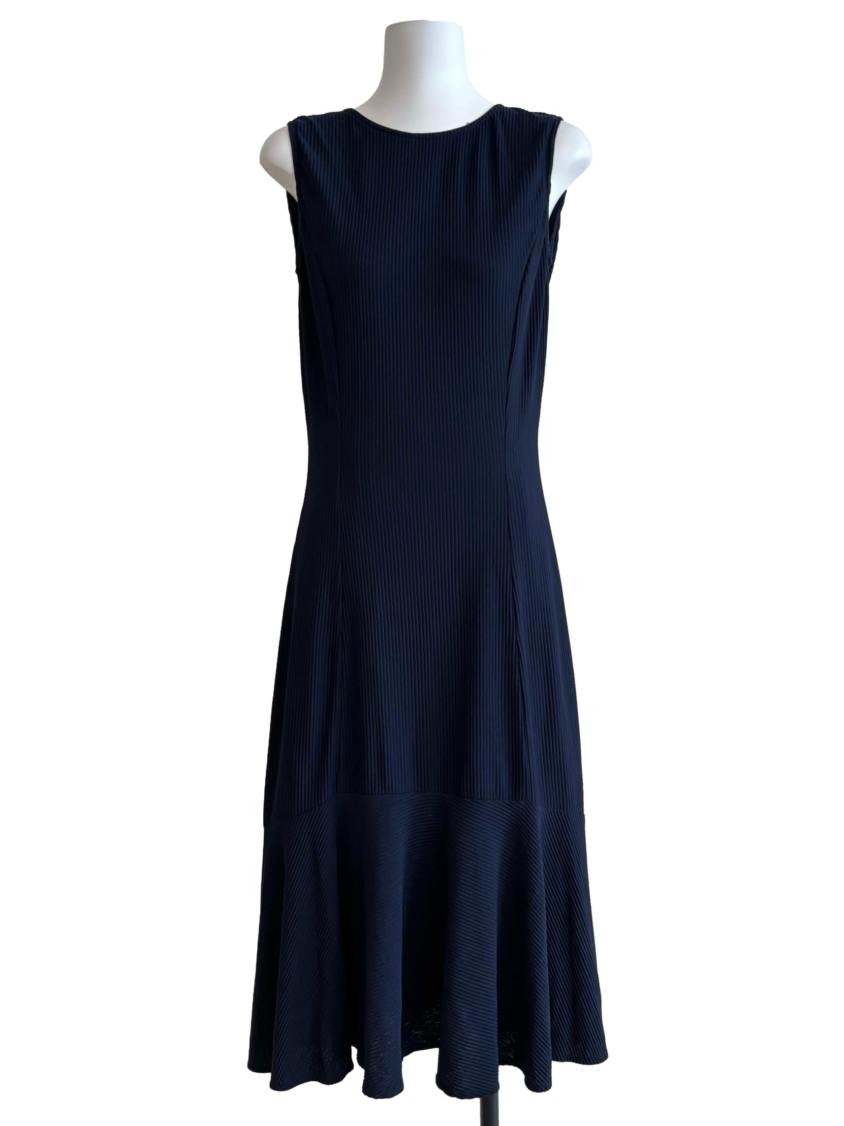 Indigo Blue Dropwaist Midi Dress