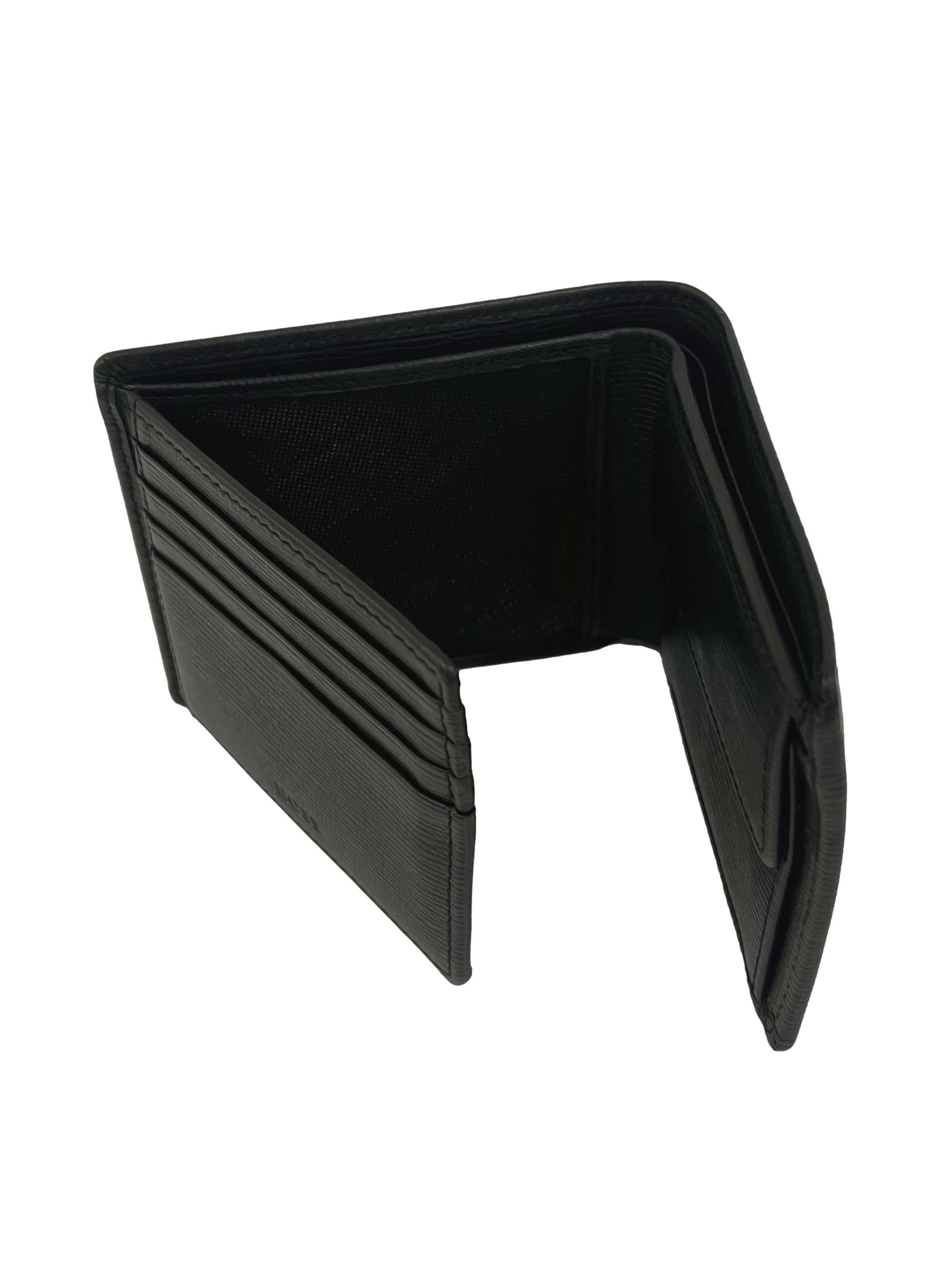 Black Bi-Fold Leather Wallet