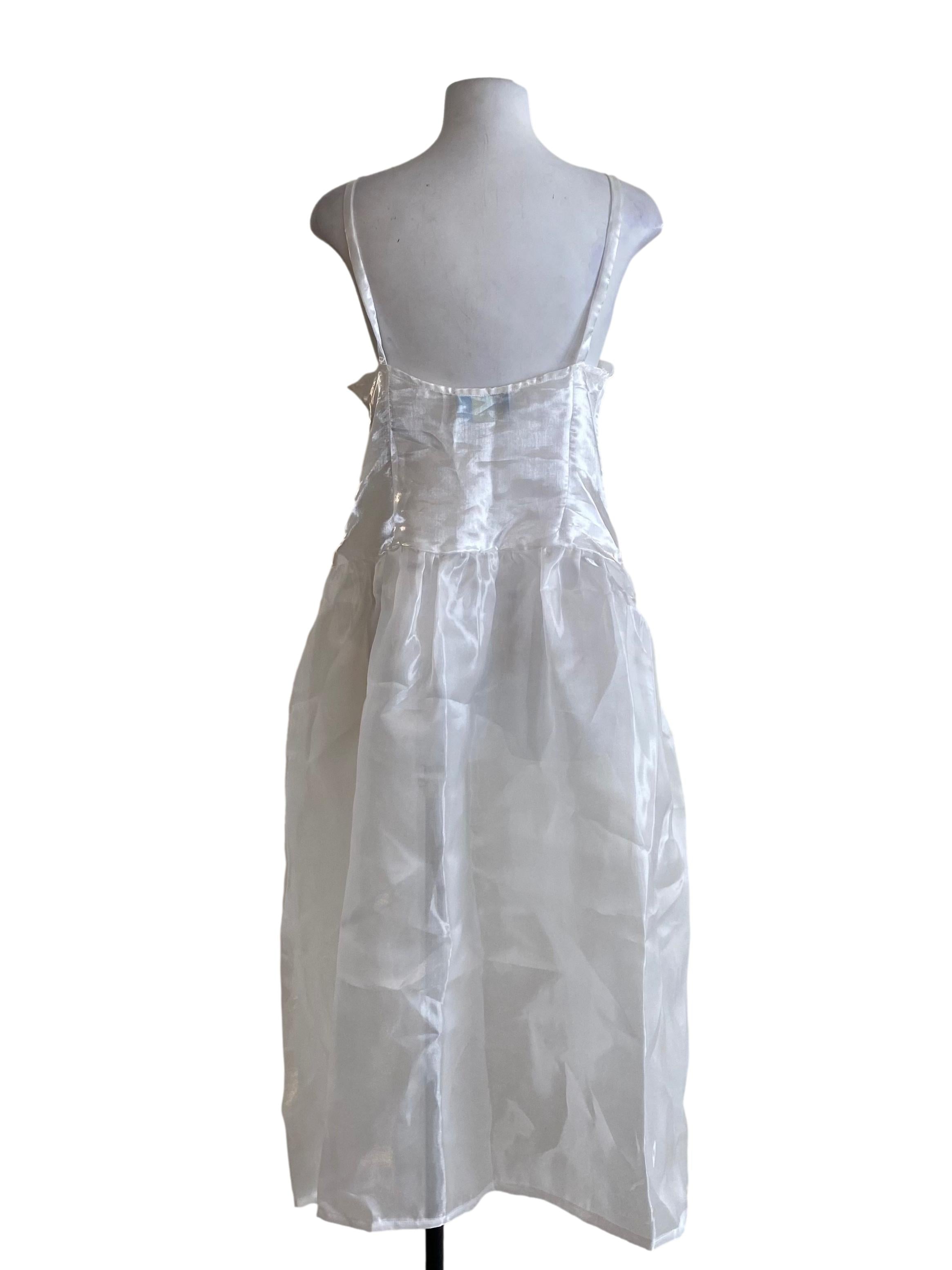 Powder White Sheer Lightweight Sofia Dress
