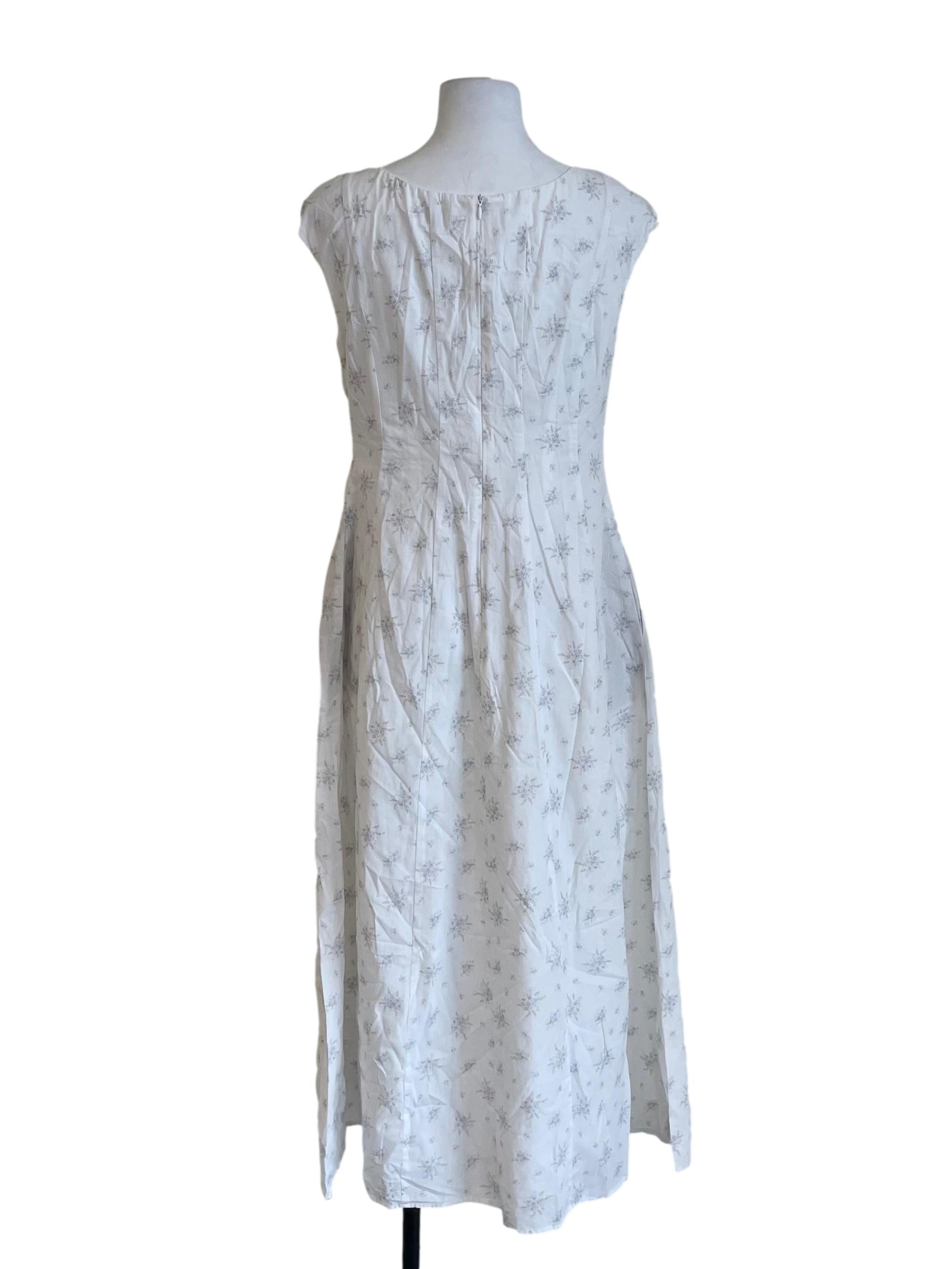 Daisy White Floral Panelled Dress