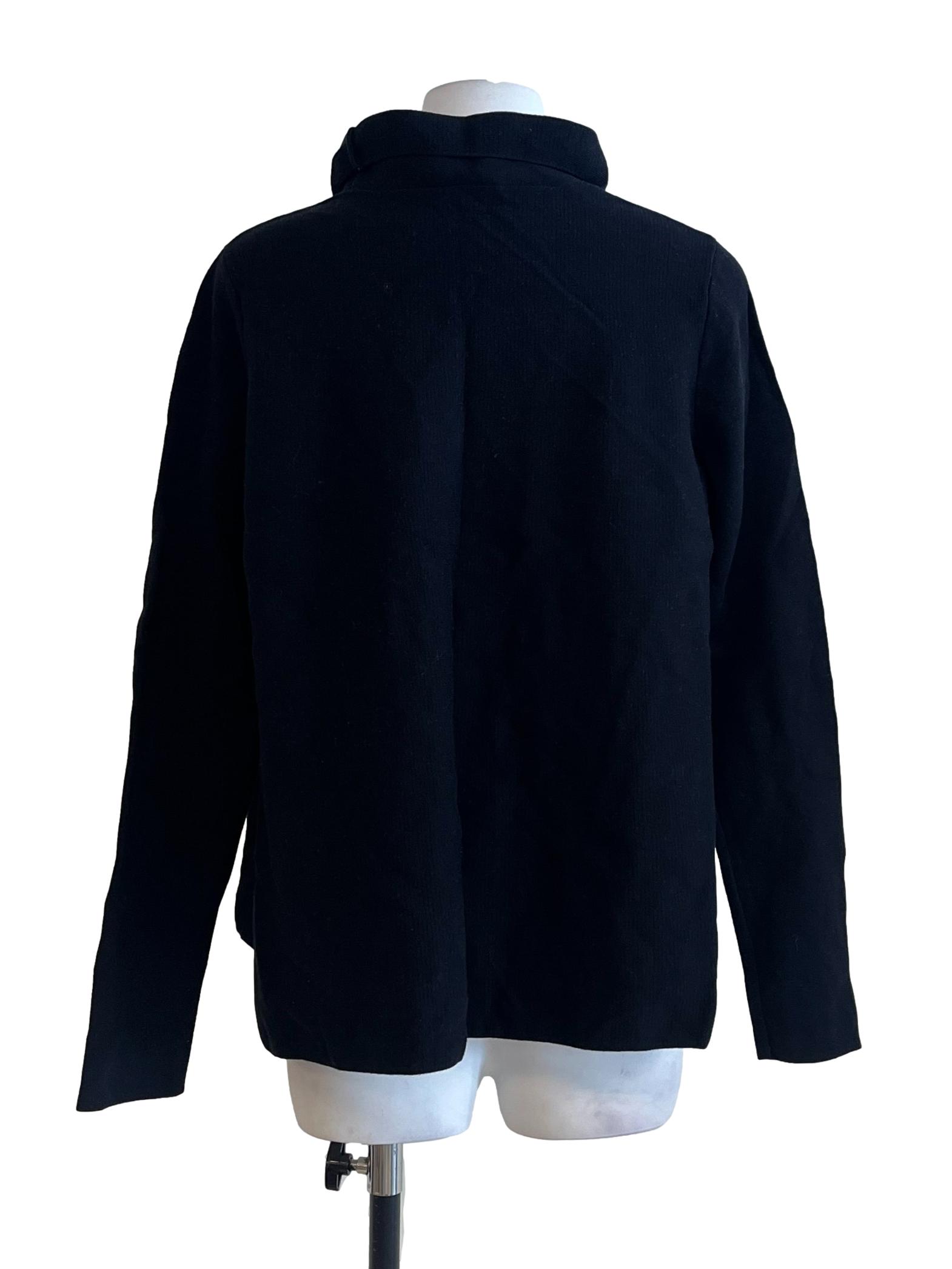 Onyx Black High Neck Long Sleeve Top