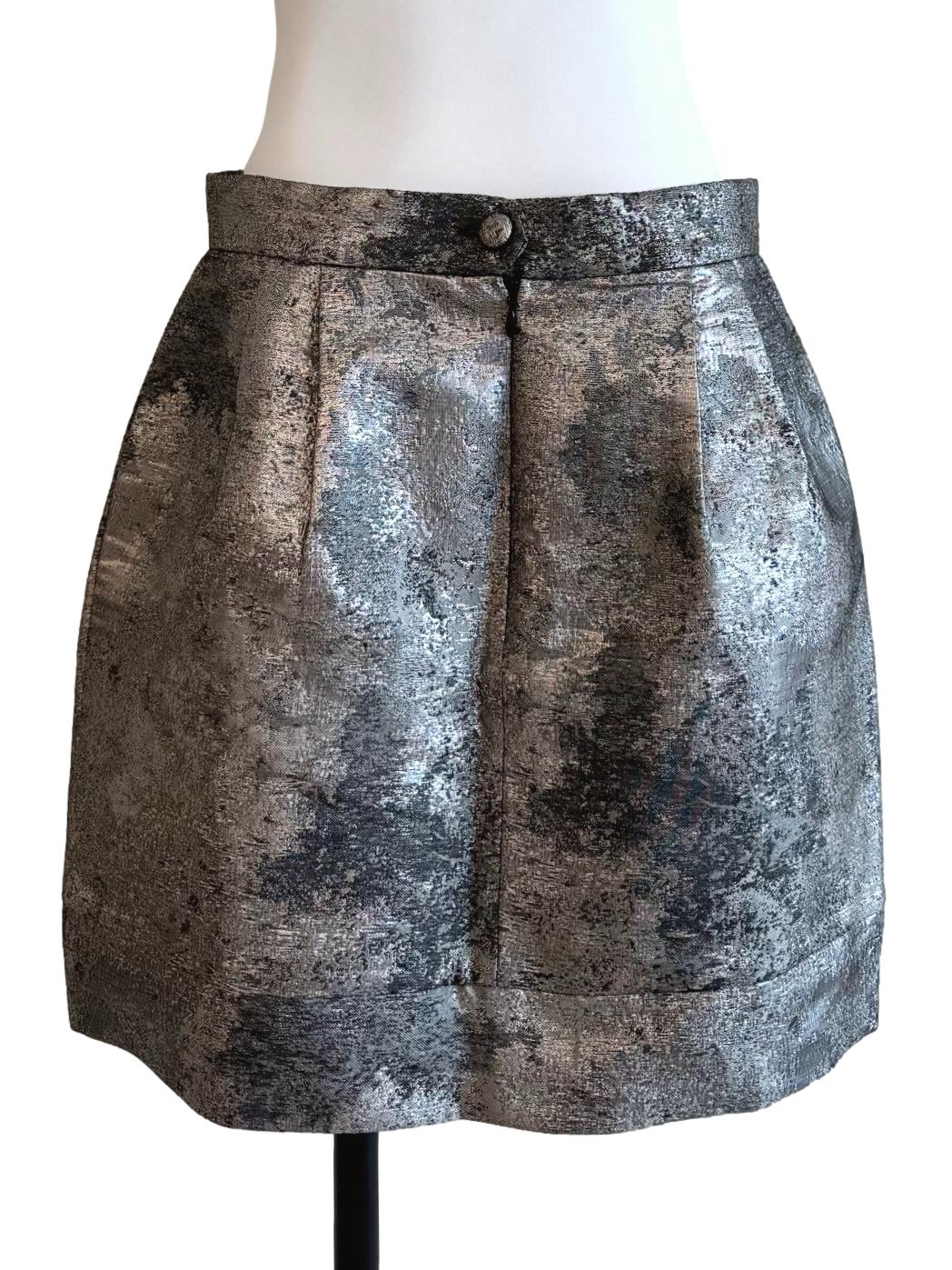 Silver Mini Skirt