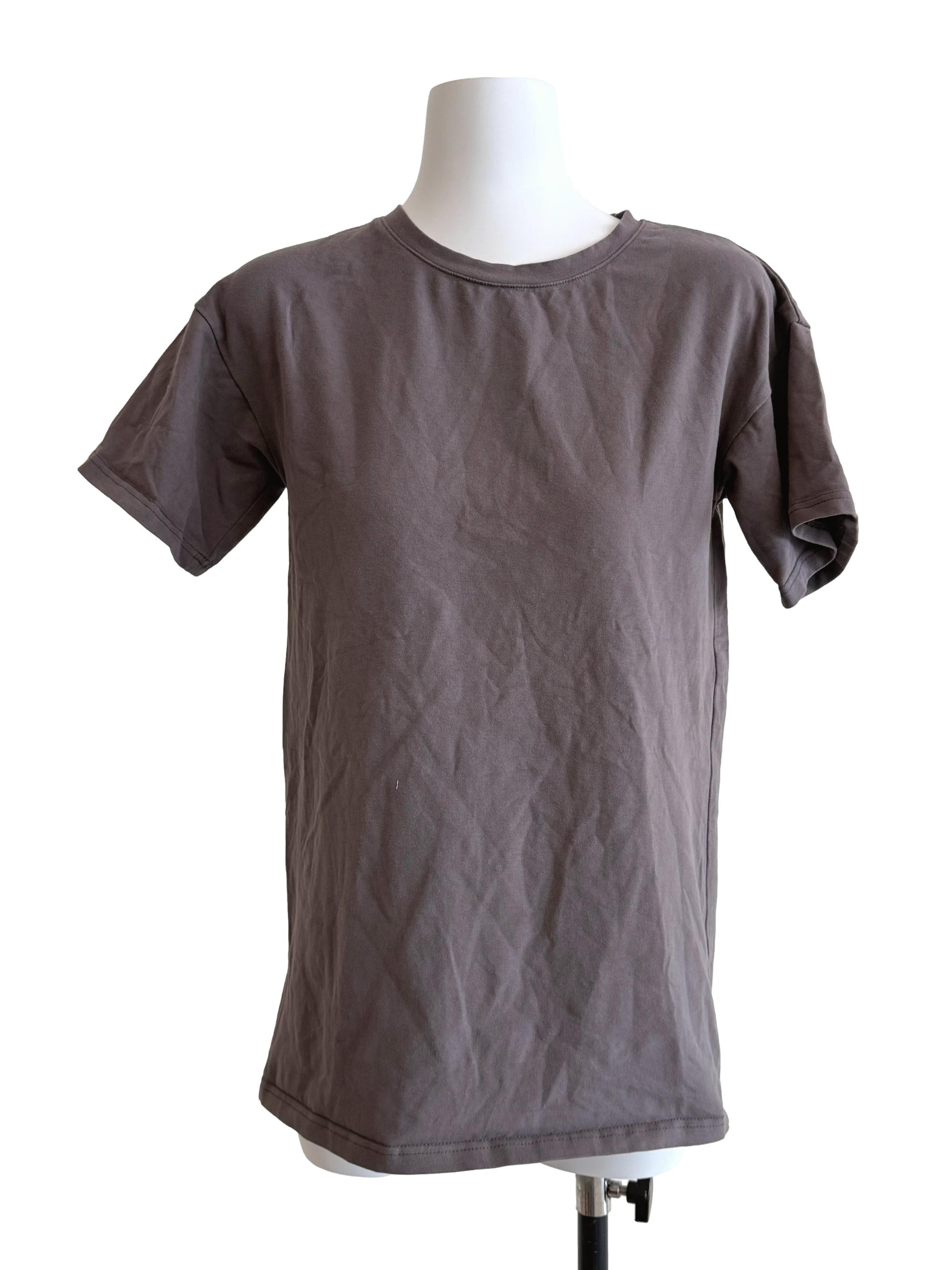 Smoke Grey Short Sleeves Shirt