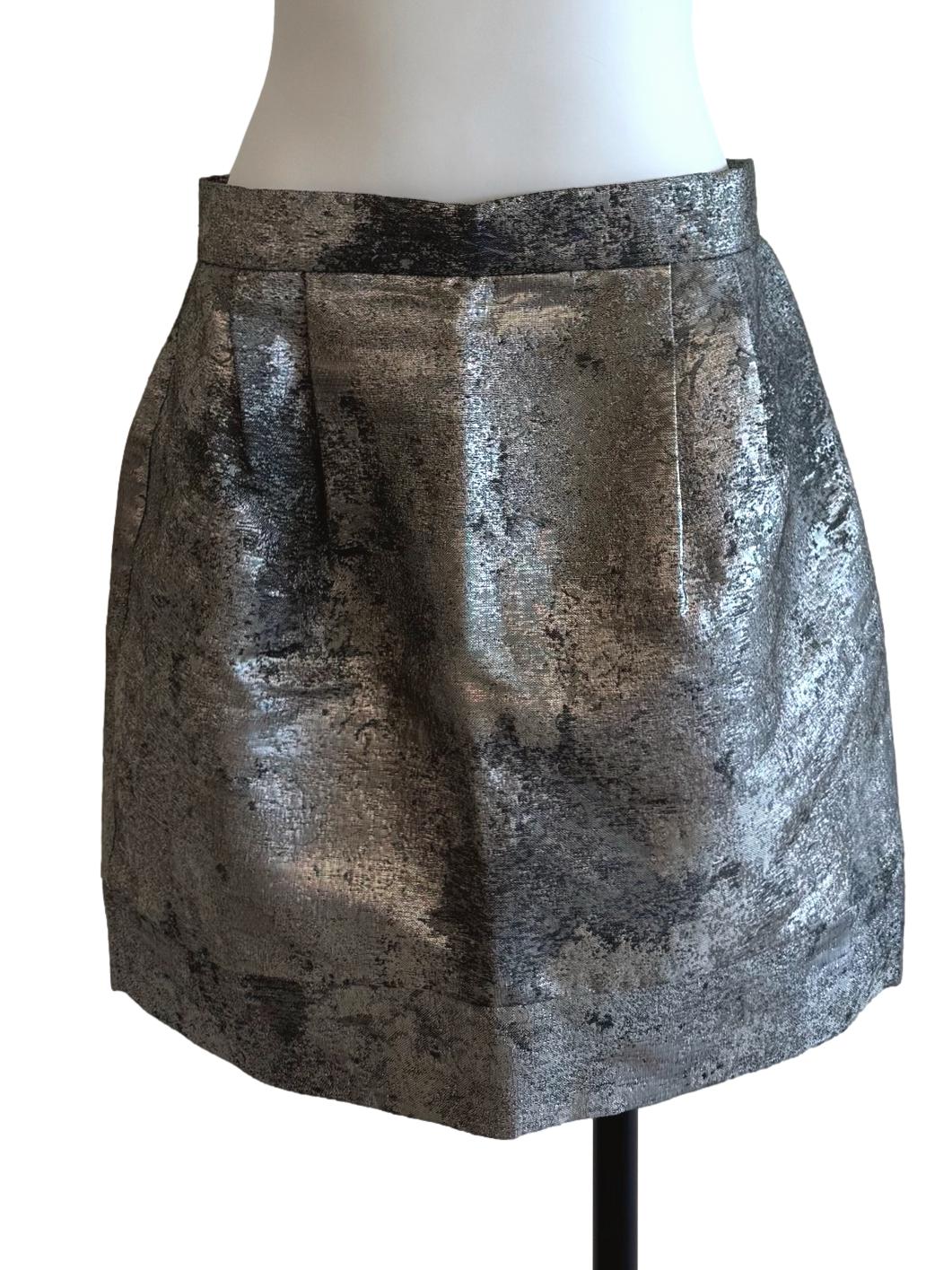 Silver Mini Skirt