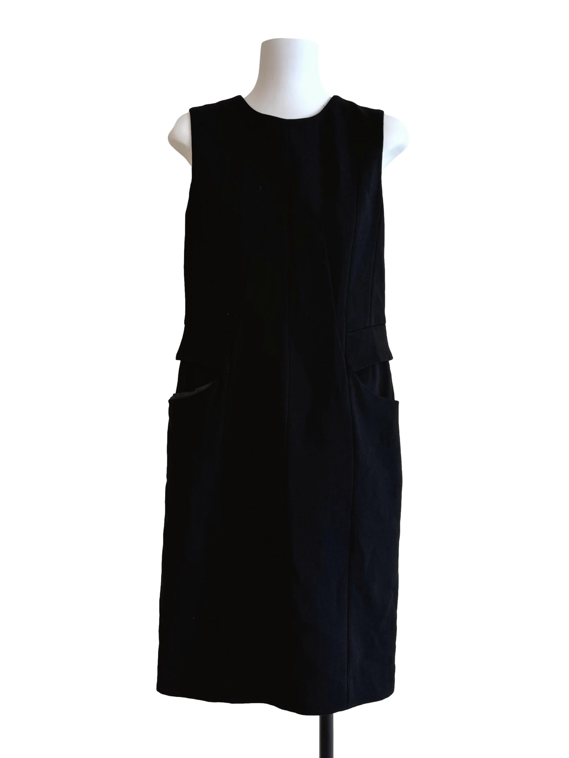 Textured Black Round Neck Dress