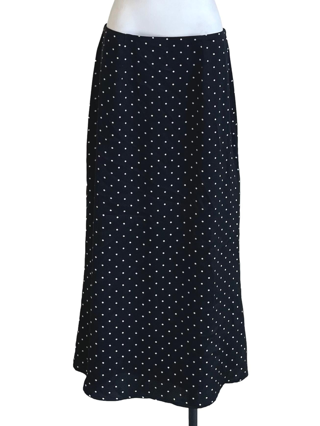 Black Polka Dots Pencil Skirt