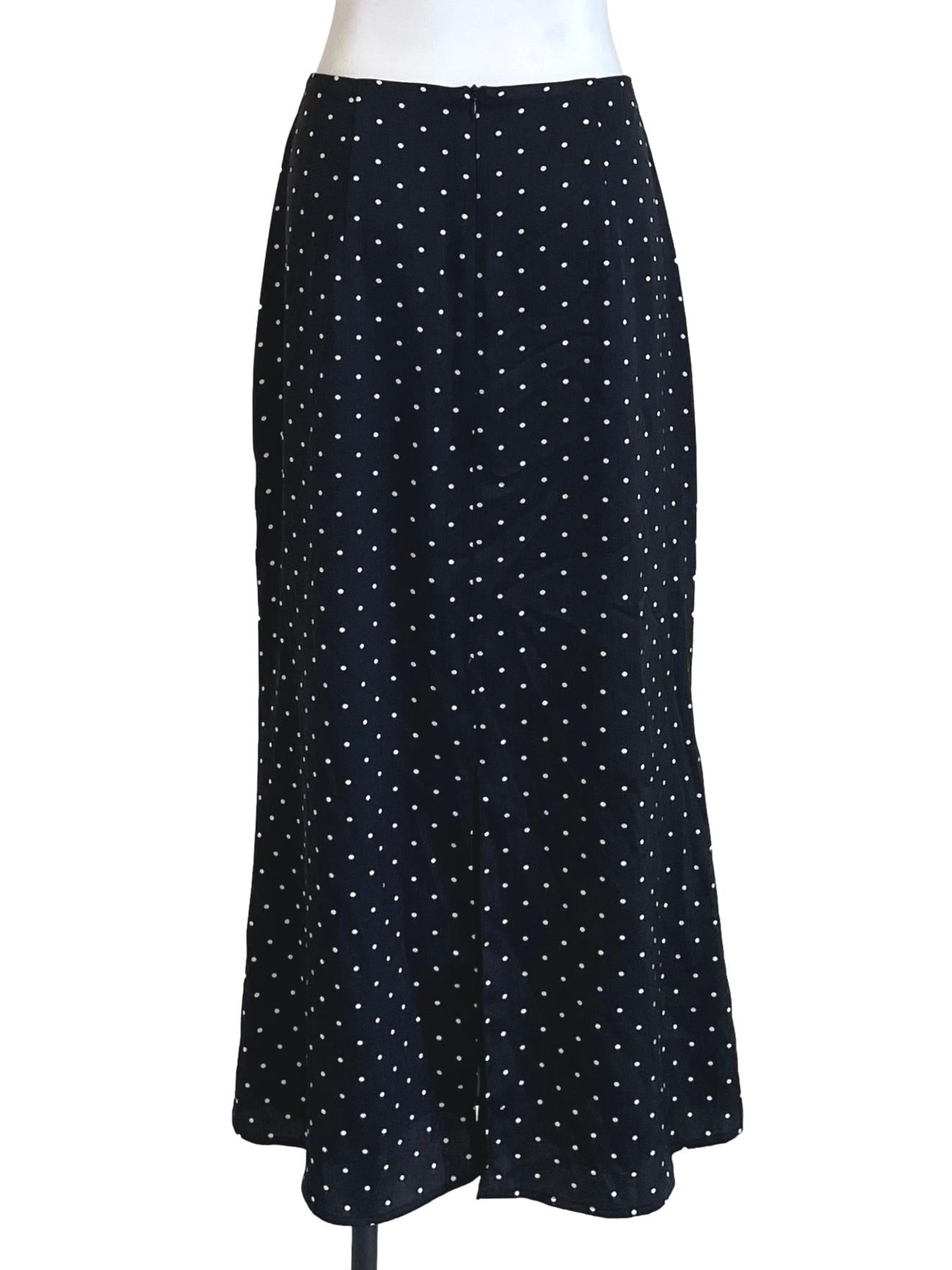 Black Polka Dots Pencil Skirt