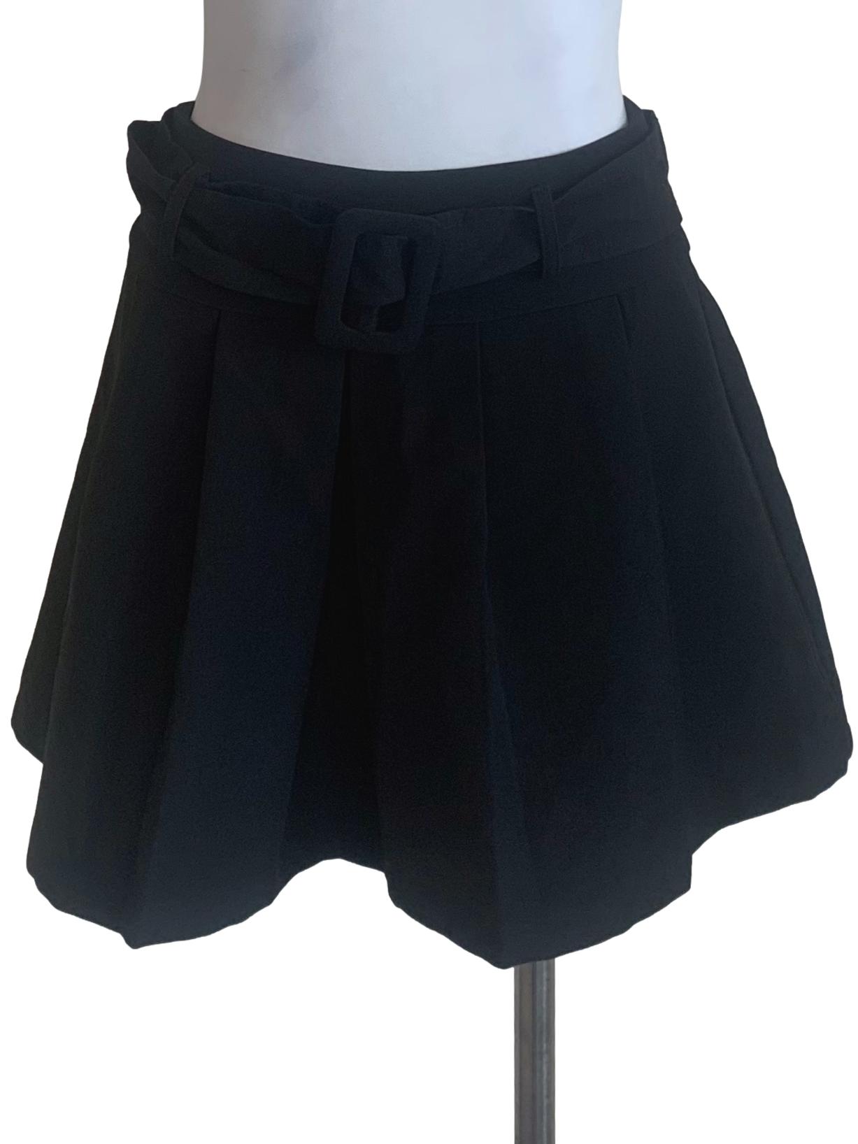 Oil Black Box Pleated Skirt