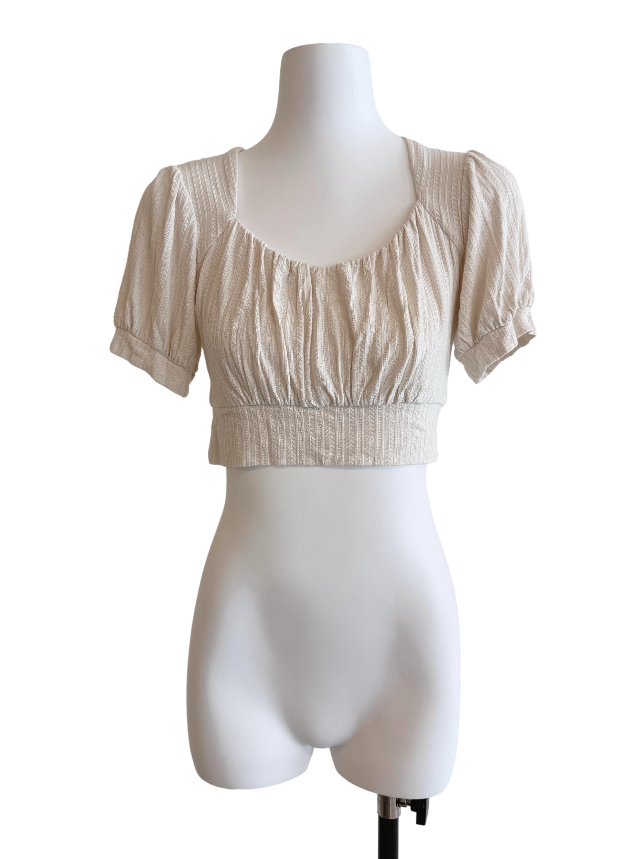 Alabaster White Short Sleeve Top