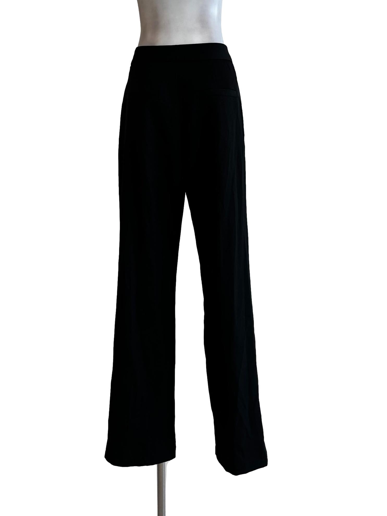 Black Front Slit Pants