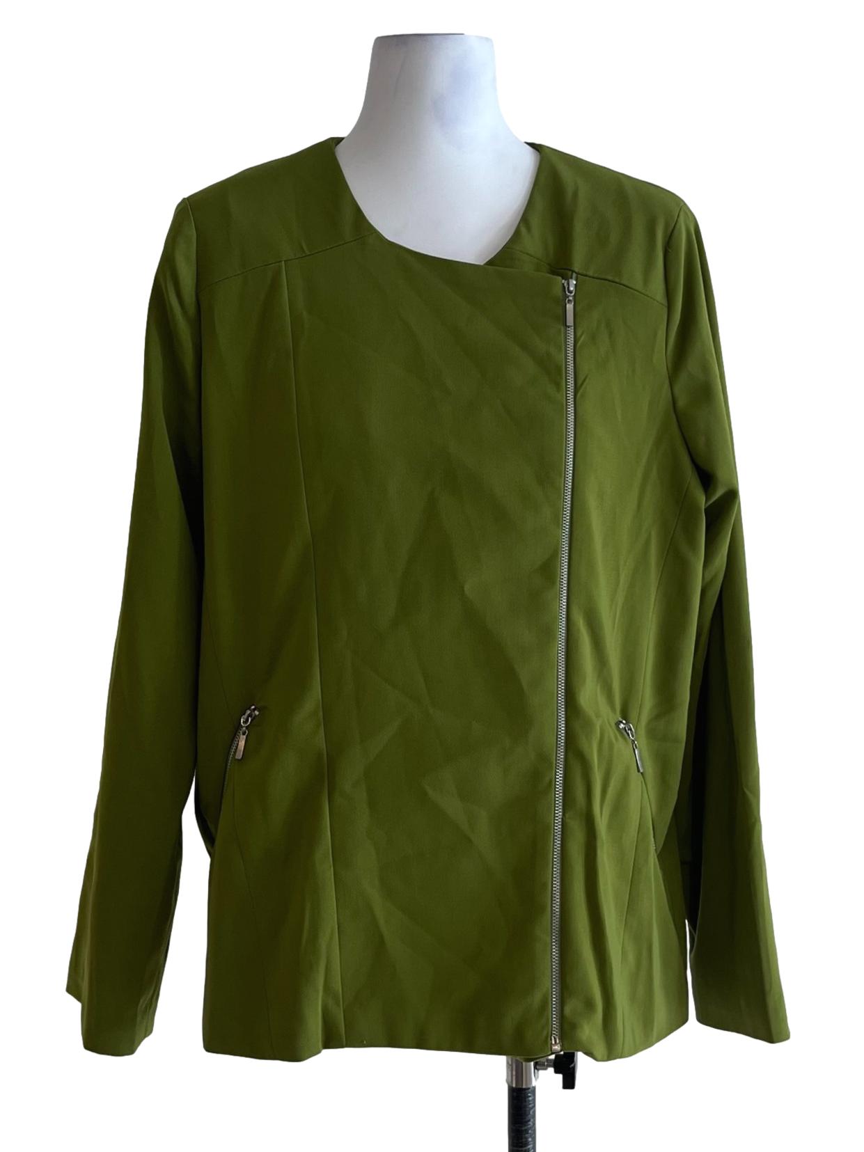 Pear Green Side Zip Up Jacket
