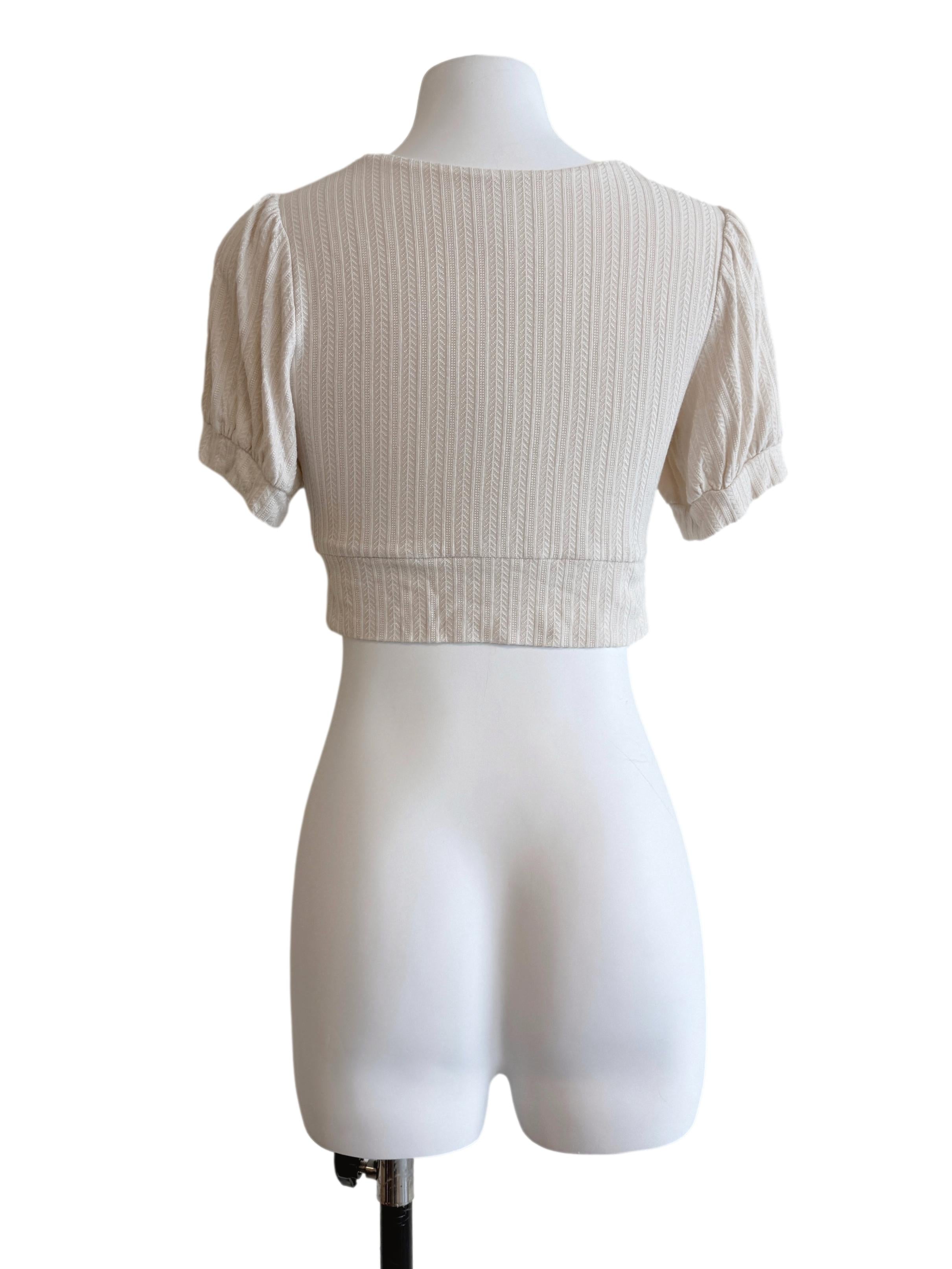 Alabaster White Short Sleeve Top