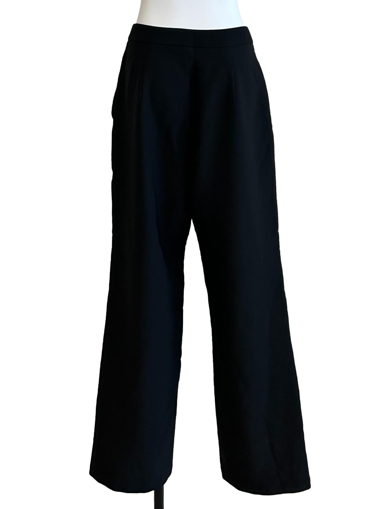 Soft Black Straight Cut Pants