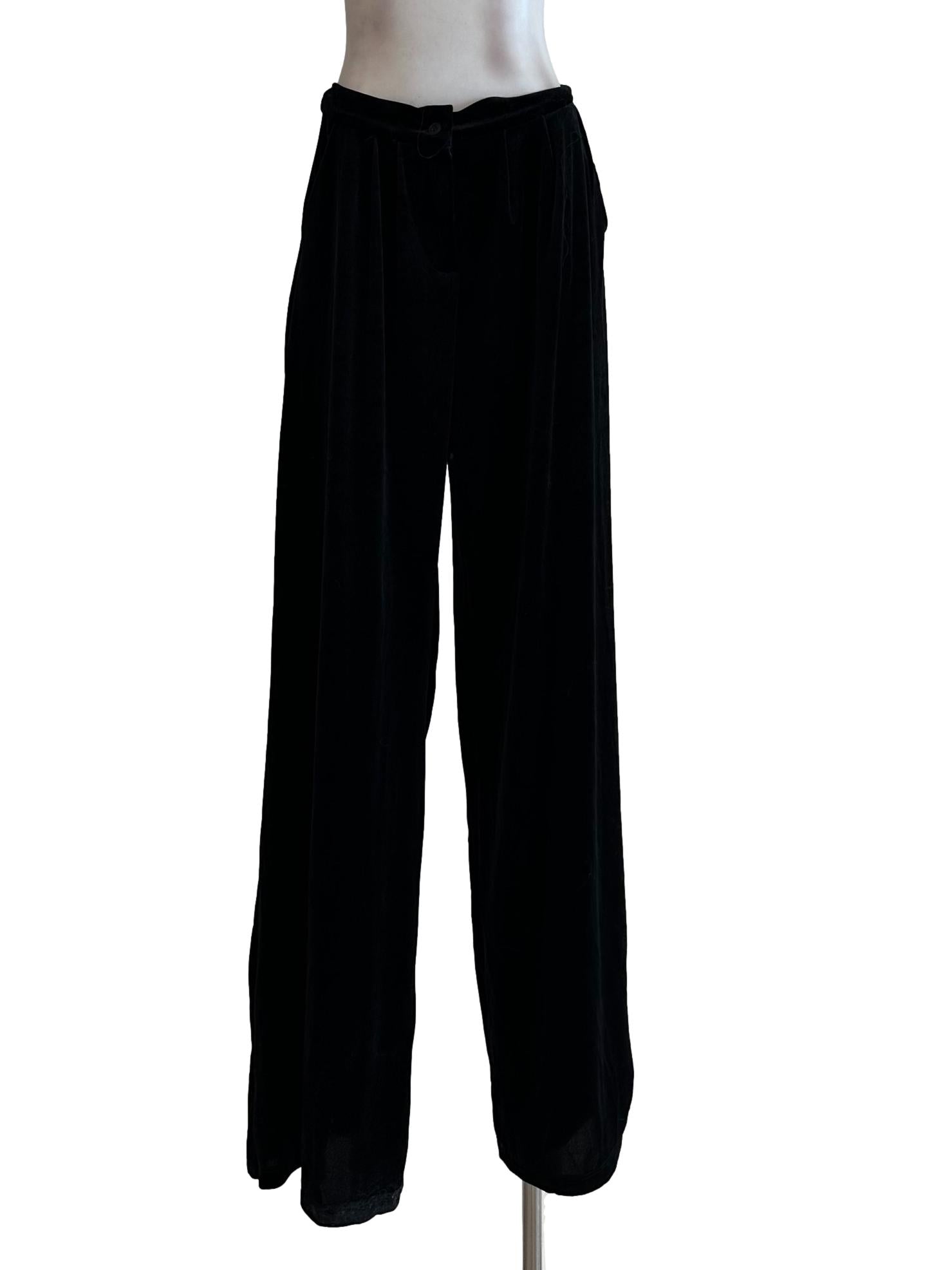 Black Velvet Garment Pants