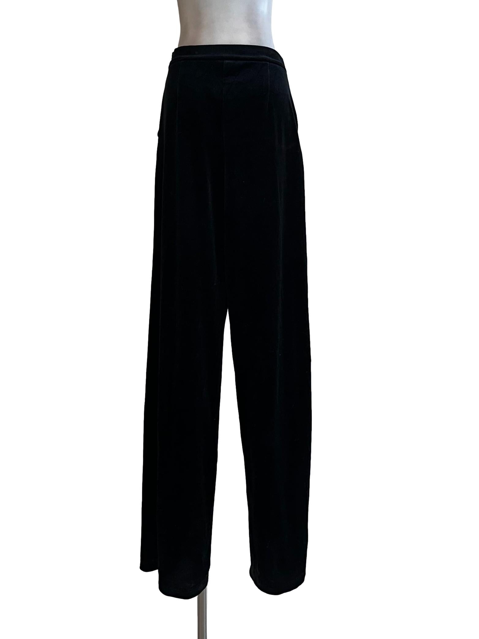 Black Velvet Garment Pants