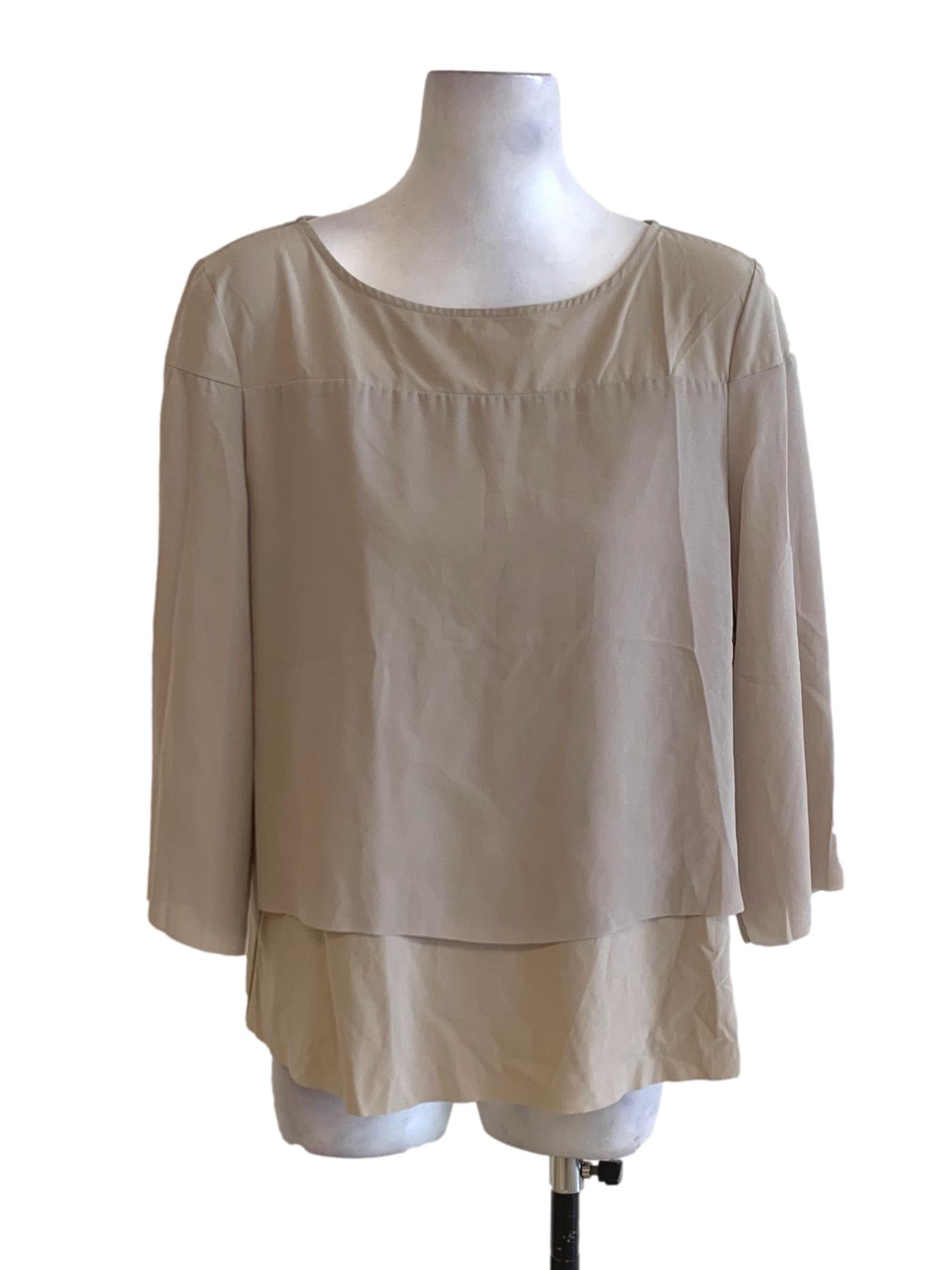 Tortilla Brown Layered Long Sleeves Blouse