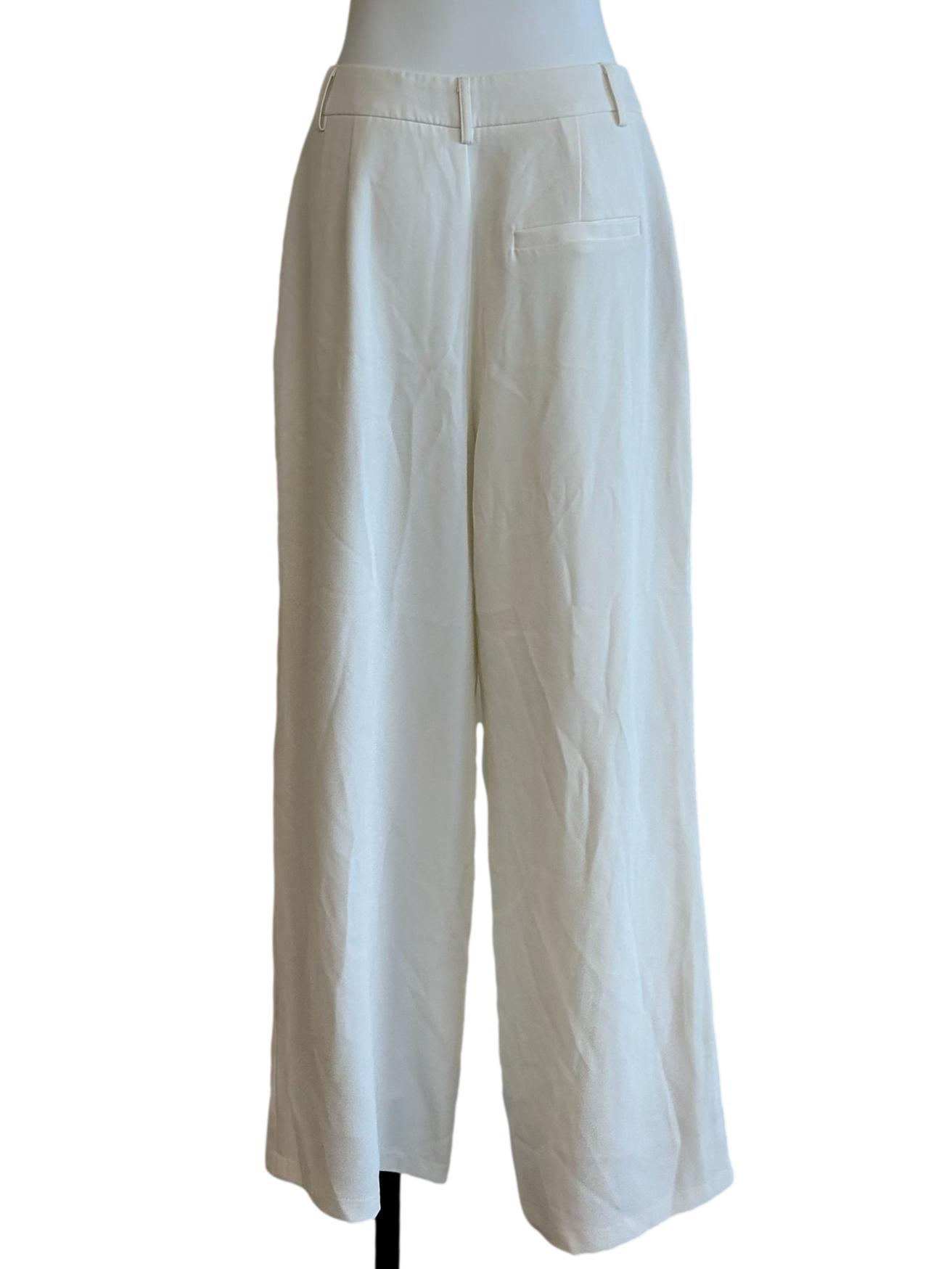 Ivory White Straight Cut Pants