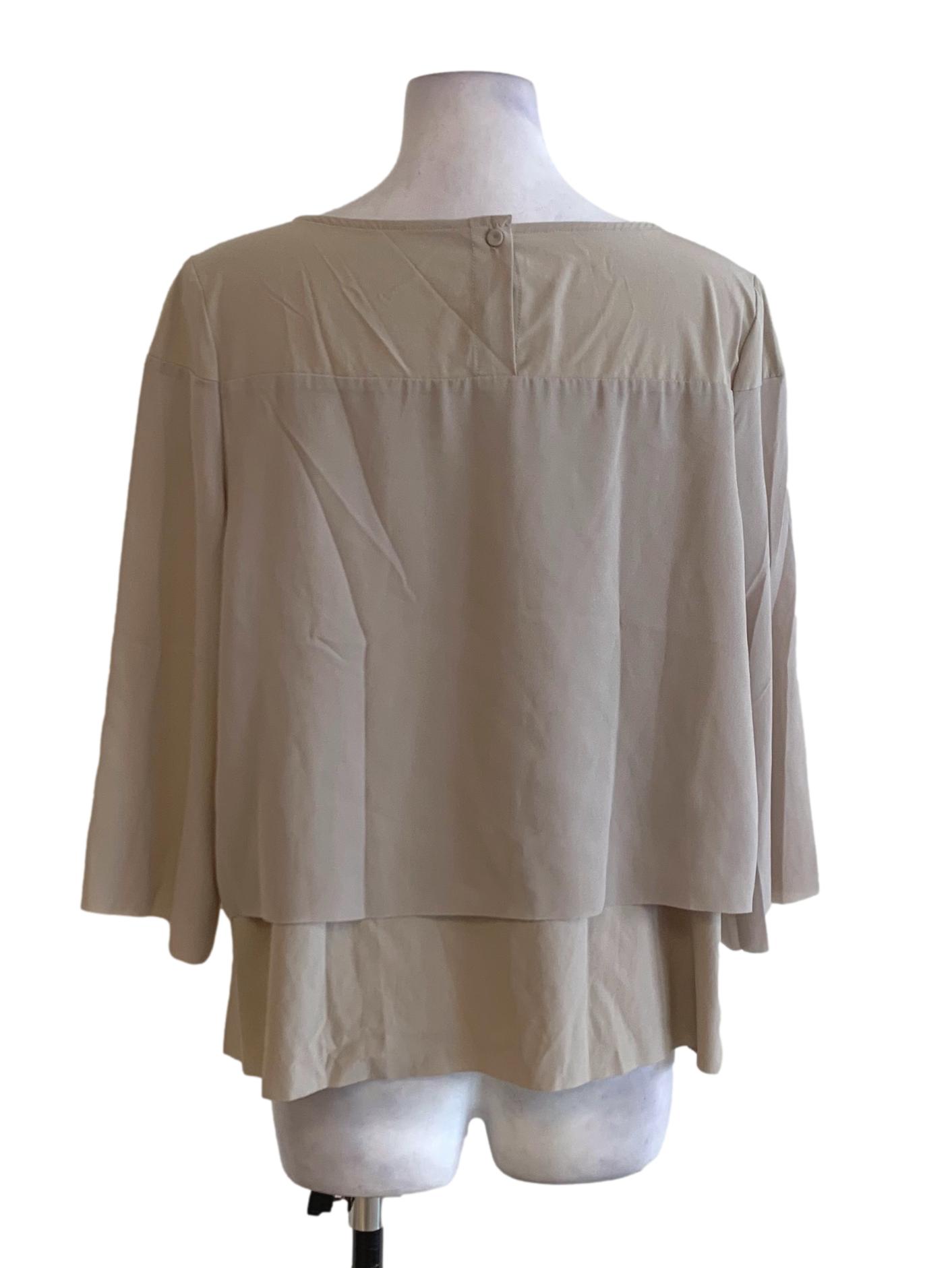Tortilla Brown Layered Long Sleeves Blouse