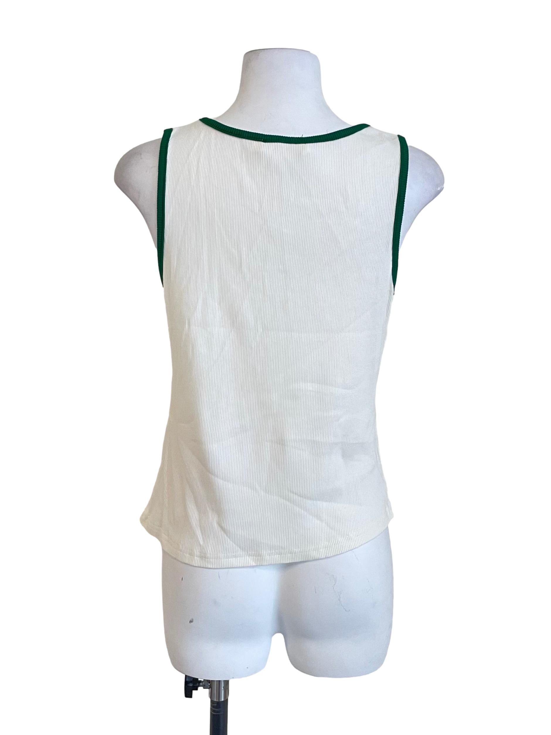 White Green Trace Tank Top LB