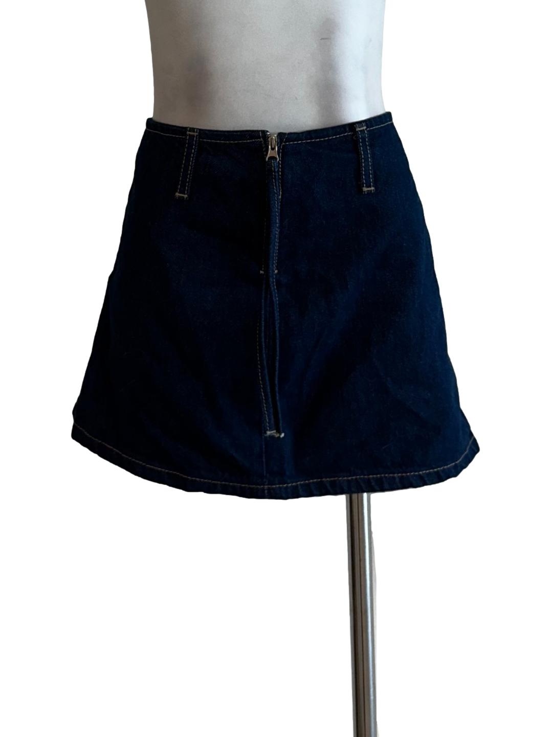 Blue Denim Jeans Mini Skirt