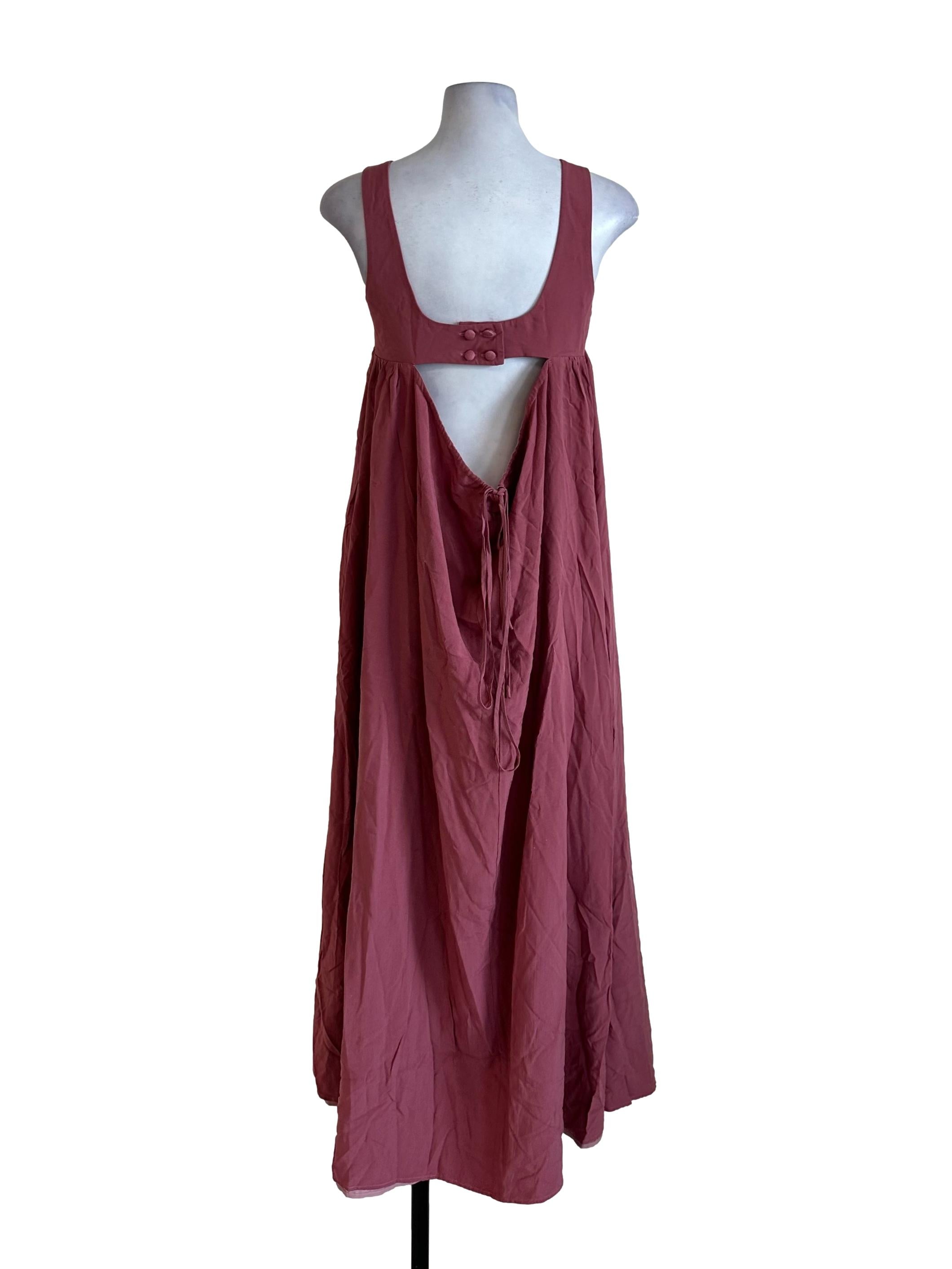 Rose Pink Square Neck Tent Dress