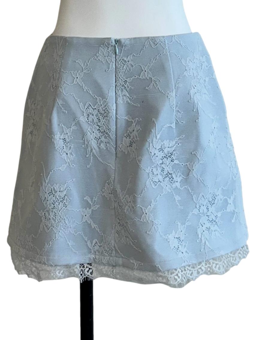 Light Blue Lace Skirt
