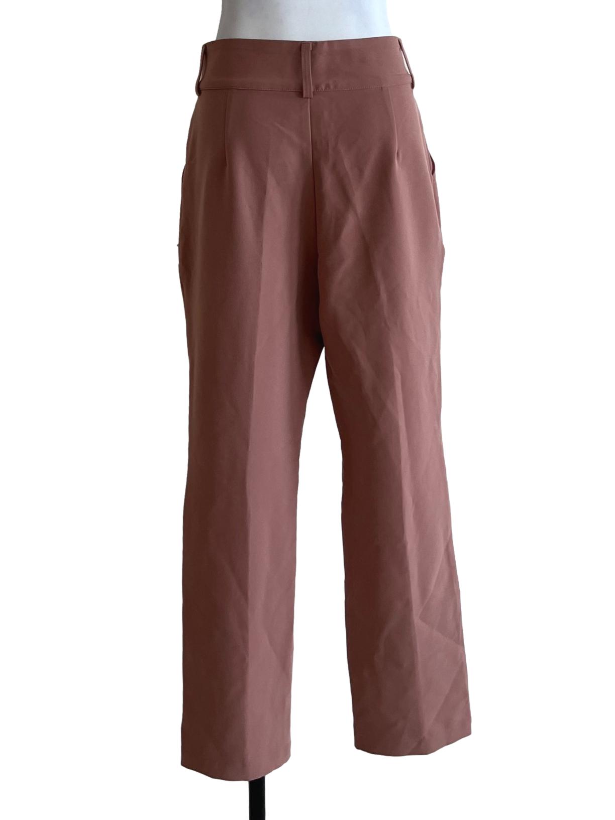 Blush Pink High-Waisted Formal Pants