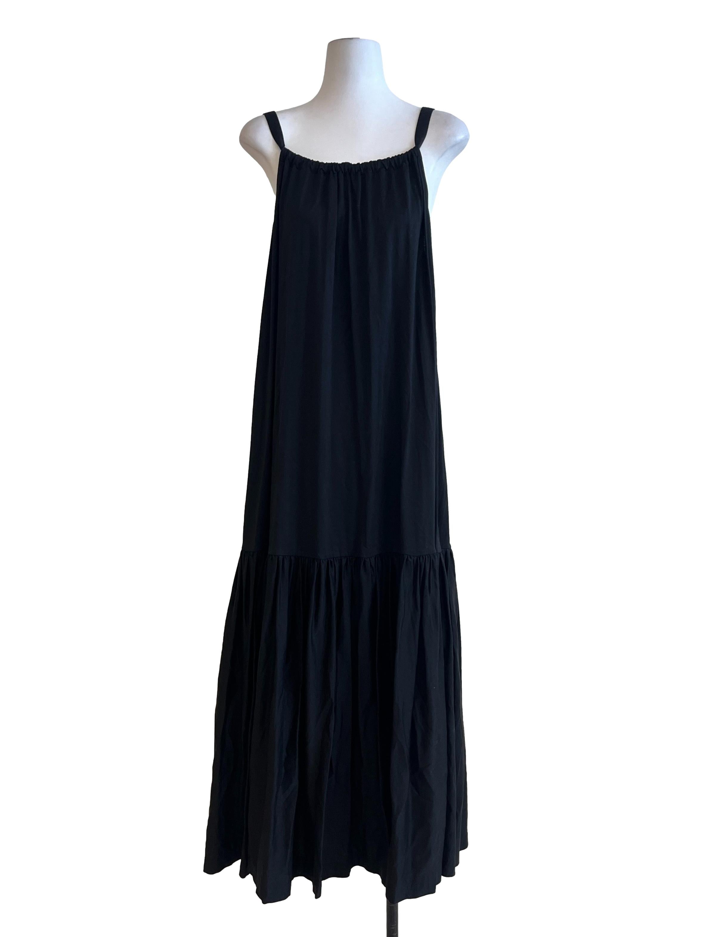 Ink Black Drop Waist Sleeveless Dress