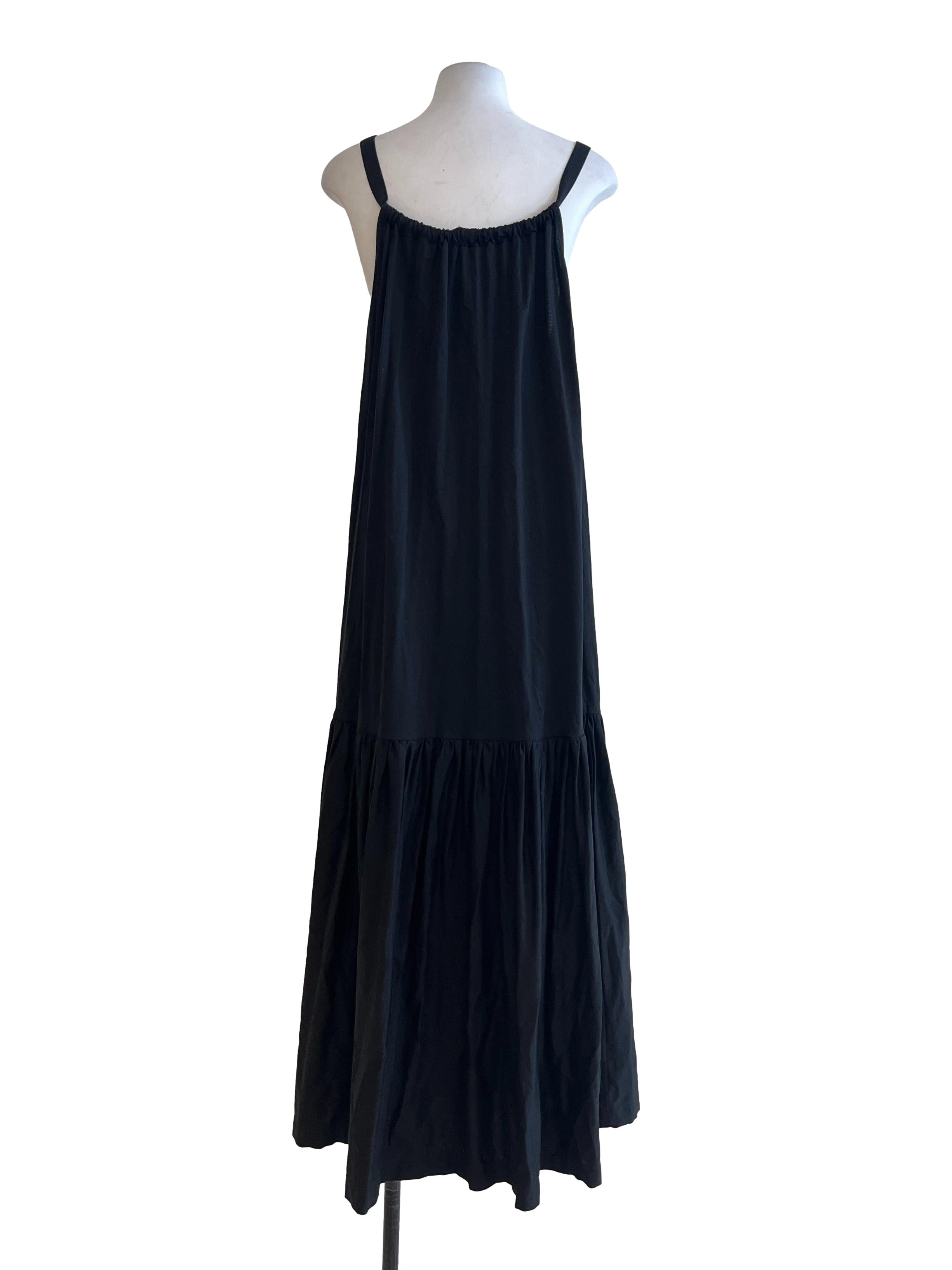 Ink Black Drop Waist Sleeveless Dress